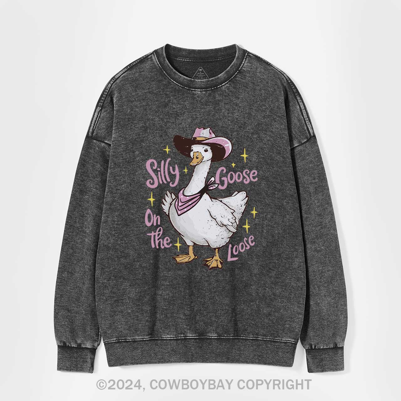 Silly Goose,On The Loose Washed Sweatshirts