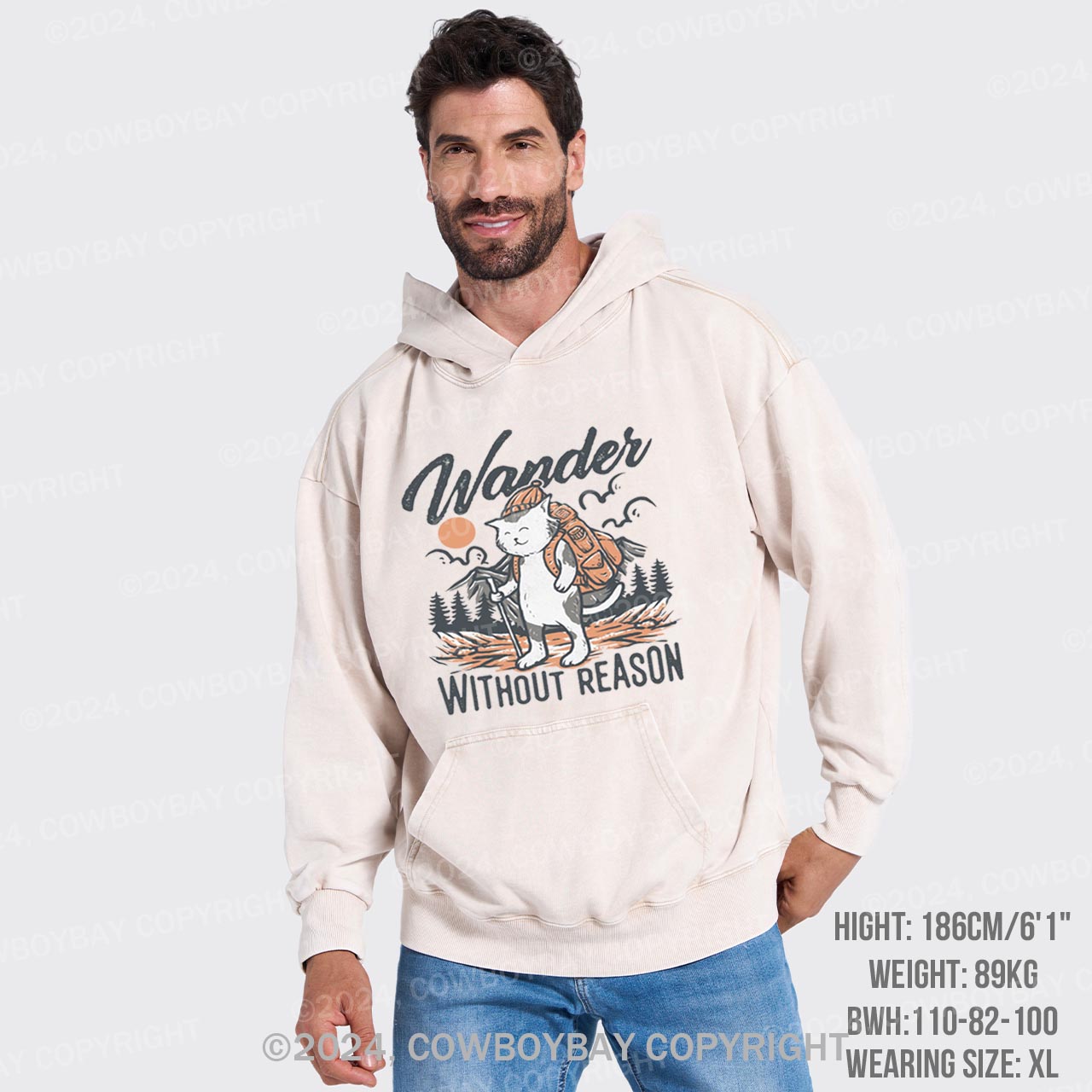 Wander Without Reason Garment-Dye Hoodies