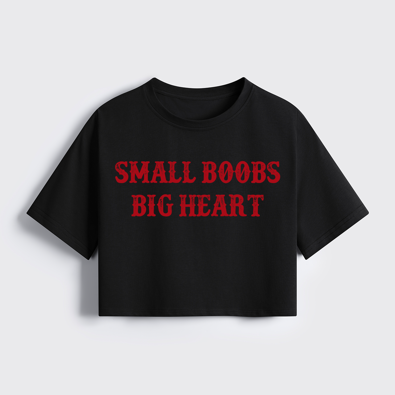 Small Boobs Big Heart Cropped Boxy Tee