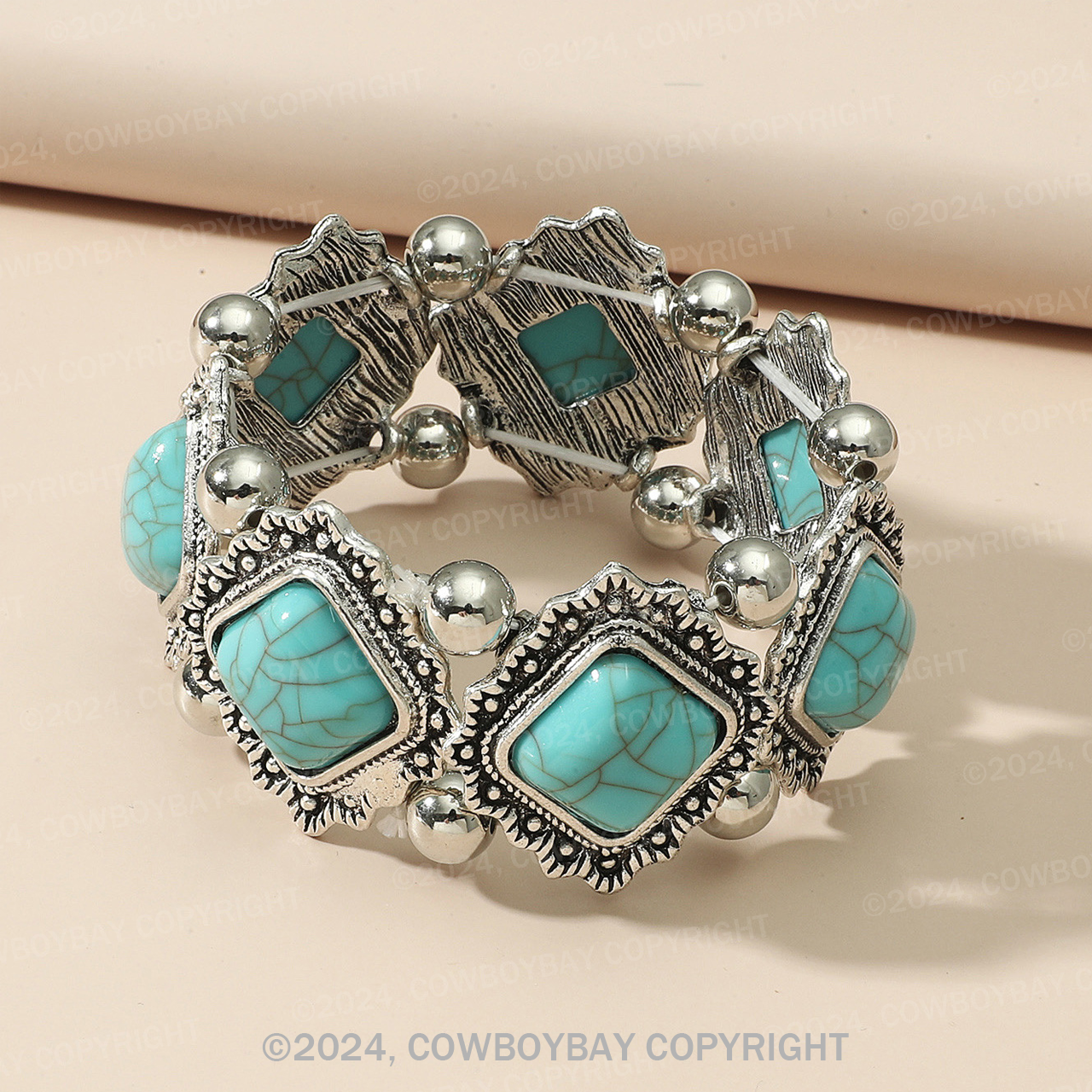 Vintage Resin Turquoise Bracelet
