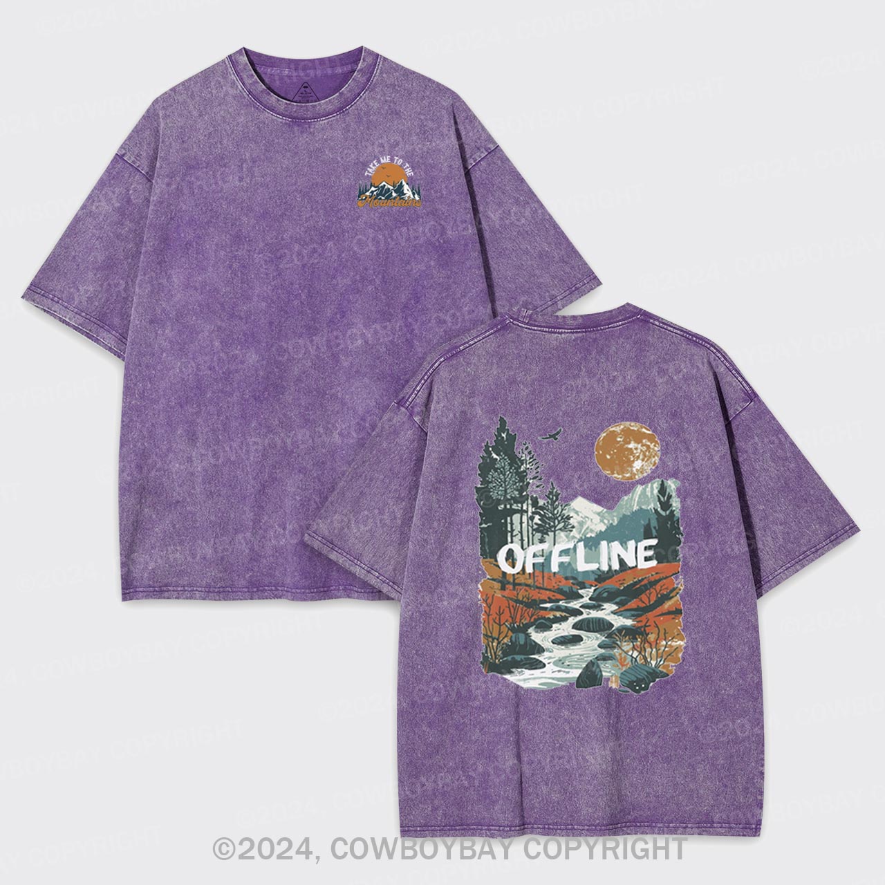 Hiking In The Mountains Garment-dye Tees