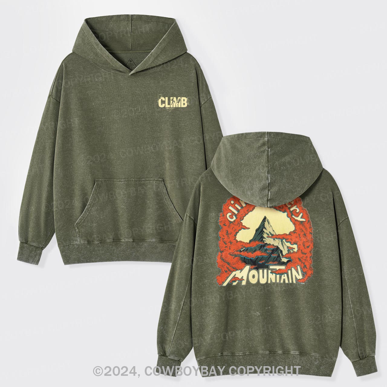 Climb Every Mountain Garment-Dye Hoodies