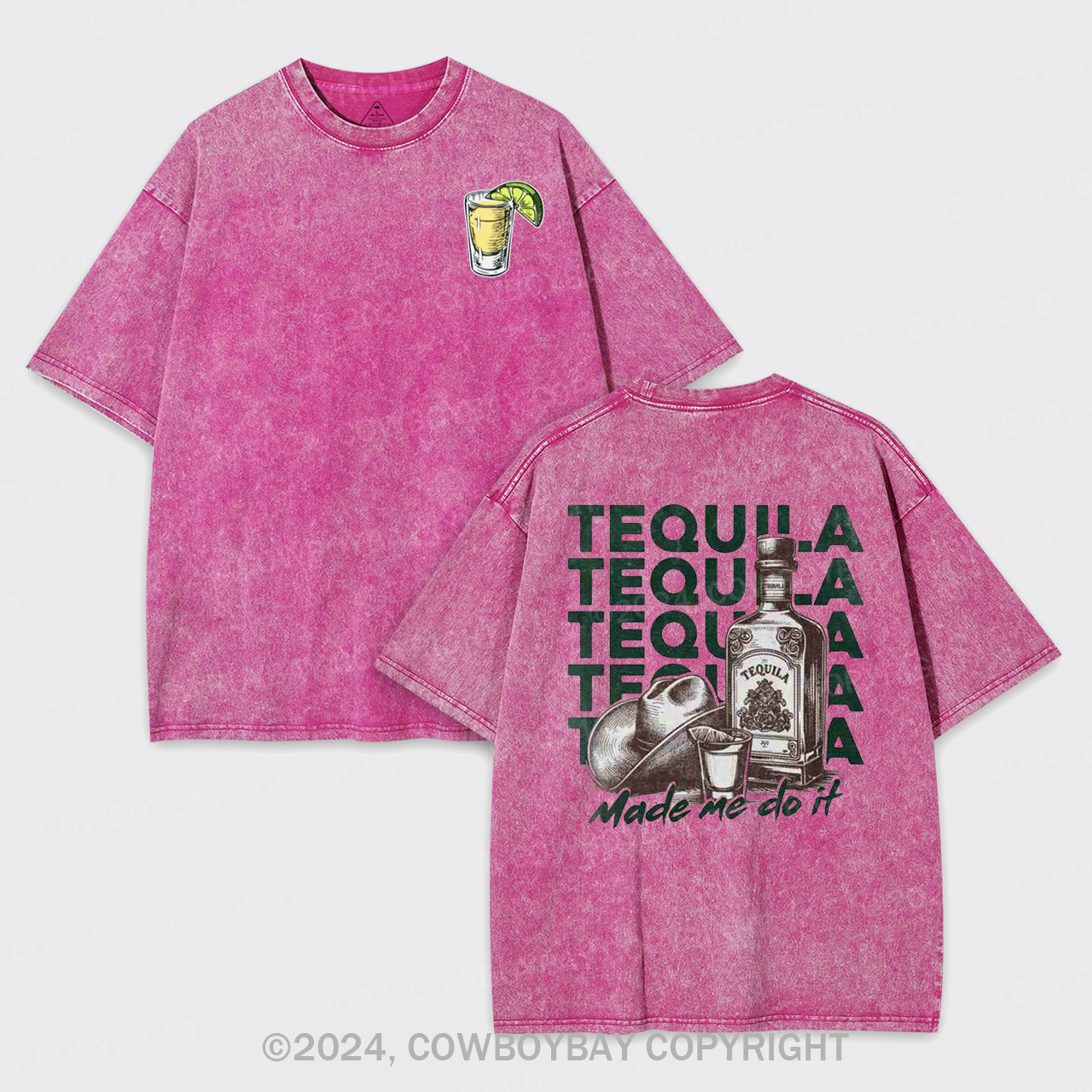 Cute Tequila Shot Lover Garment-dye Tees