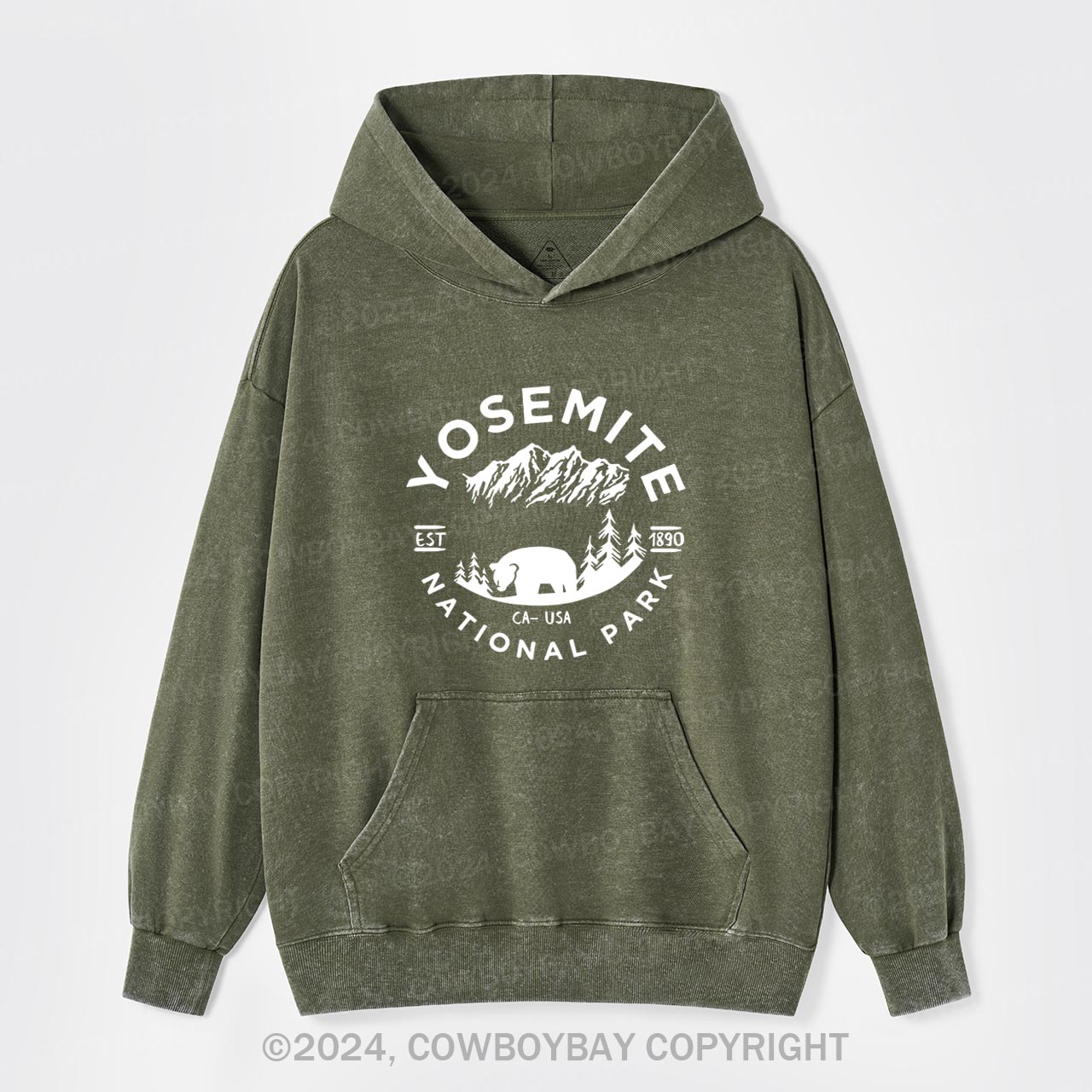 EST.1980 Yosemite National Park Garment-Dye Hoodies