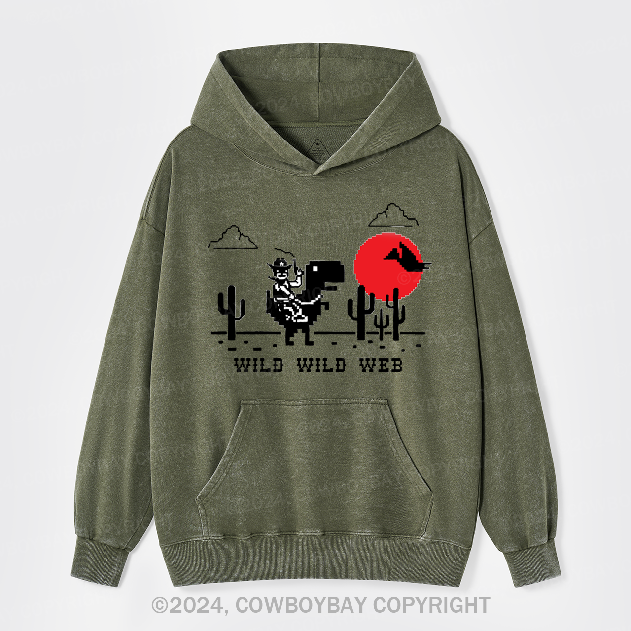 Wild Wild Web Garment-Dye Hoodies