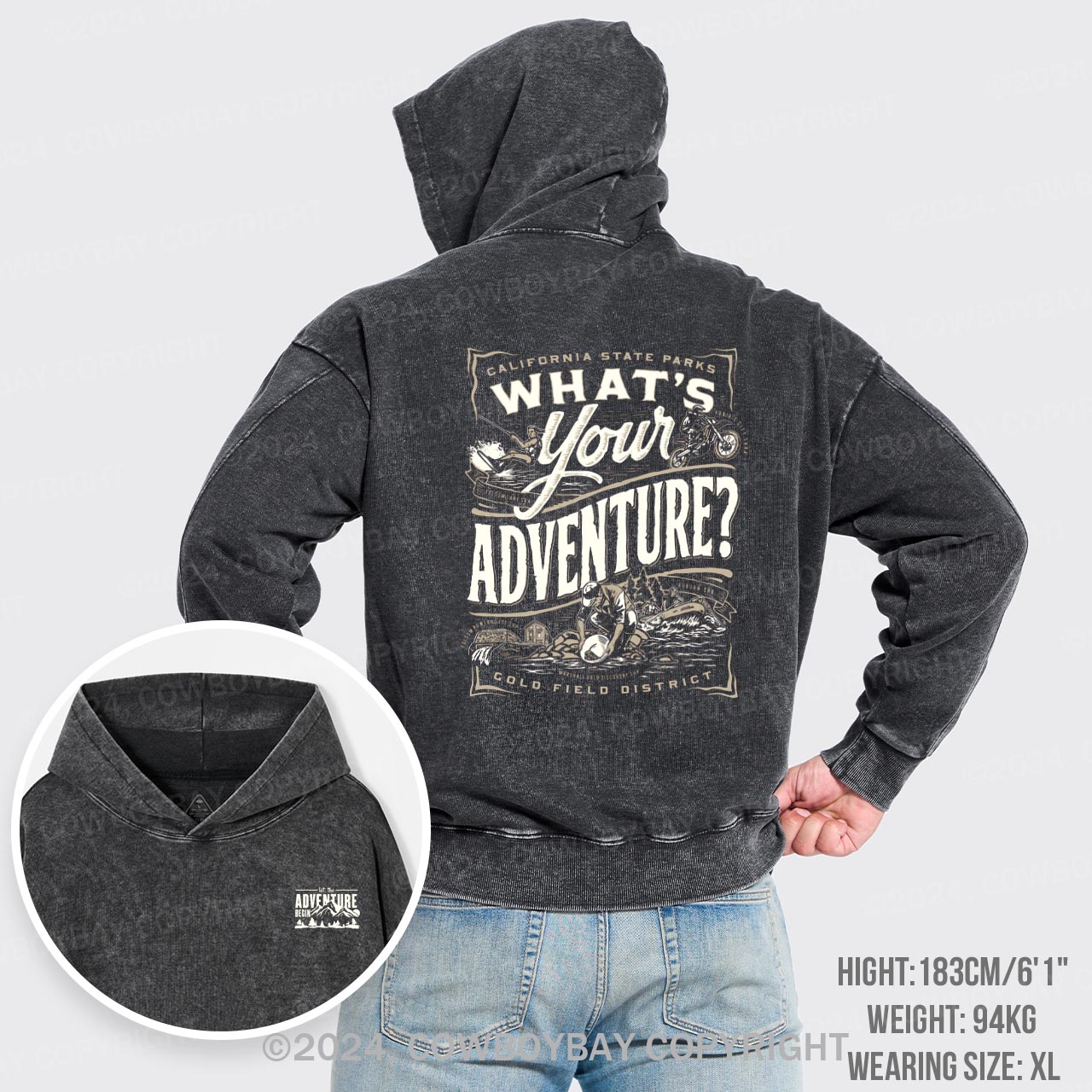 Let the Adventure Begin Garment-Dye Hoodies