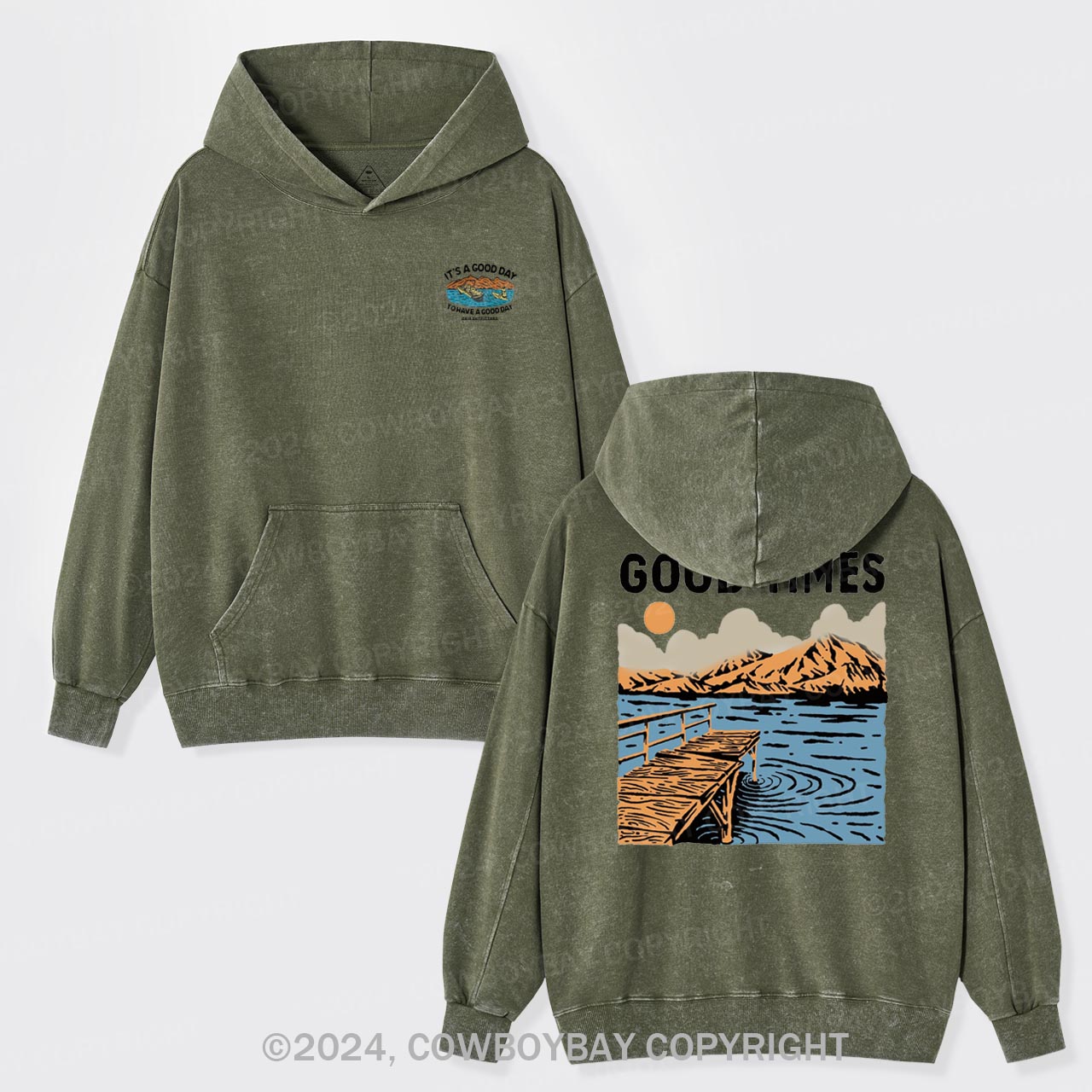 Good Times Lake Garment-Dye Hoodies