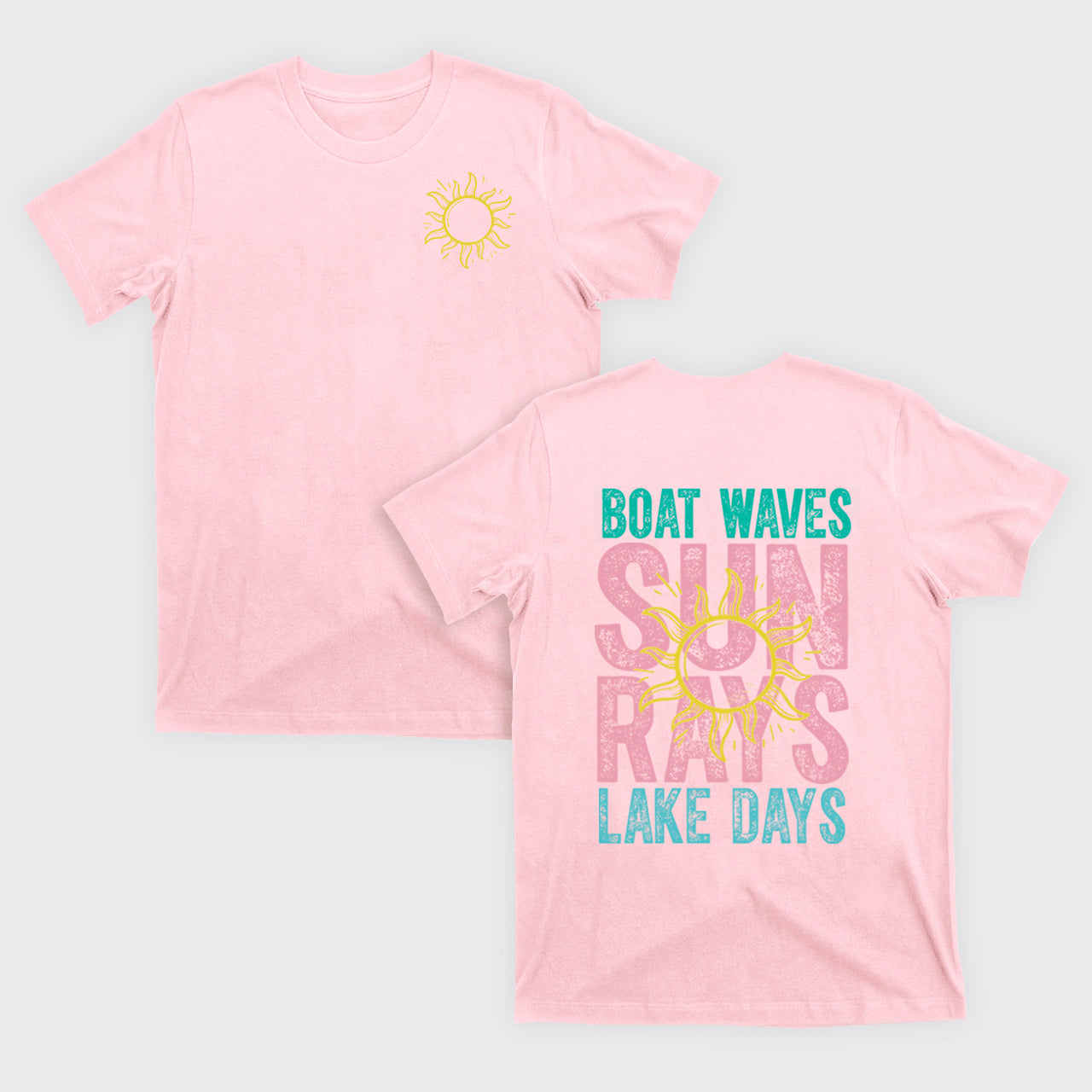 Summer,Boat Waves Sun Rays Lake Days T-Shirts