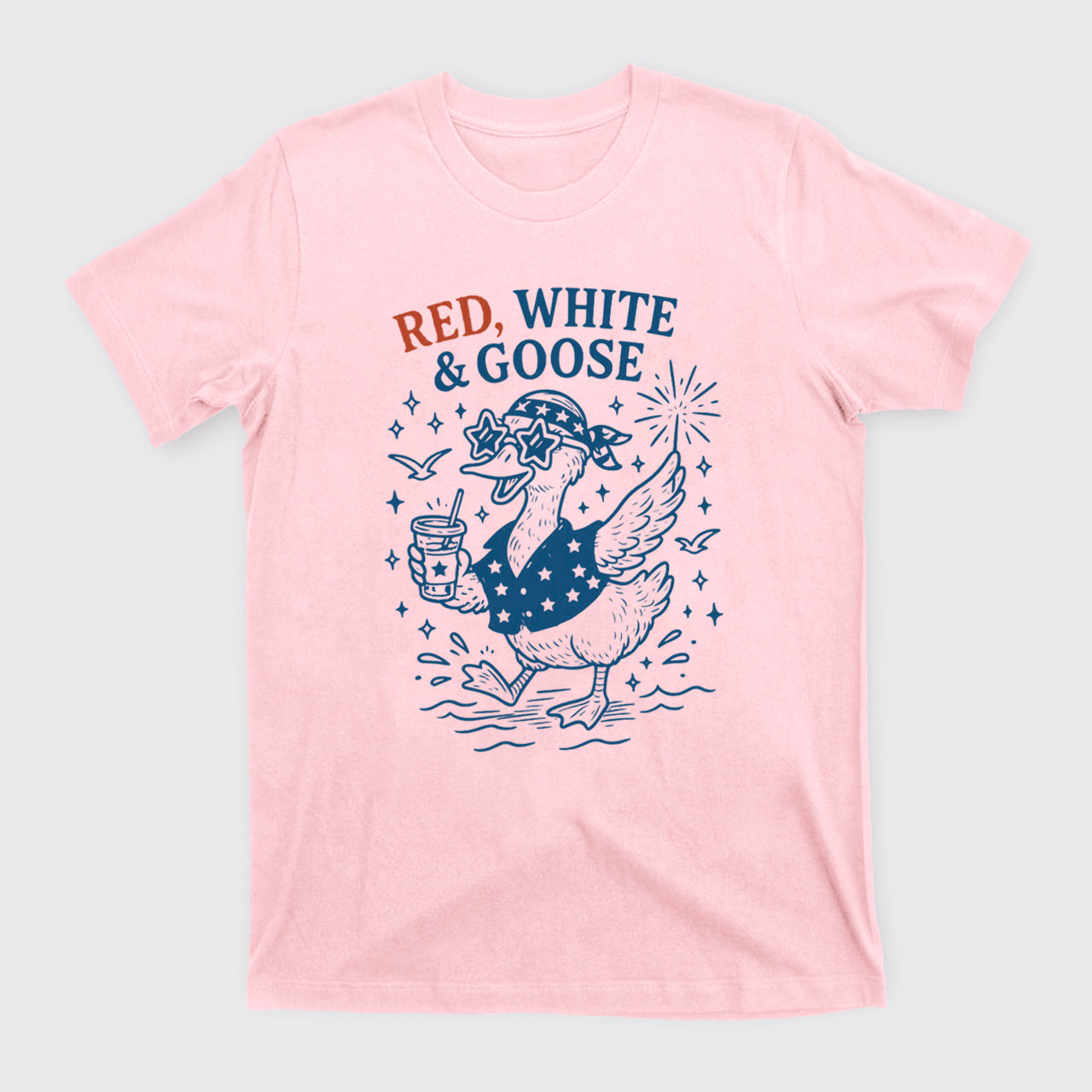Funny Goose-Retro 4th of July T-Shirts