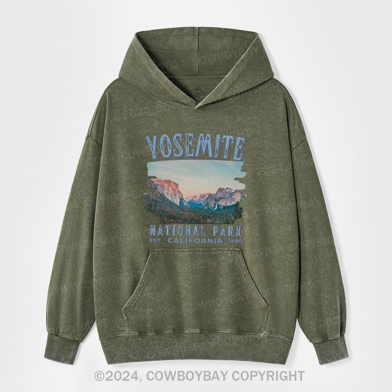 Yosemite National Park California Garment-Dye Hoodies