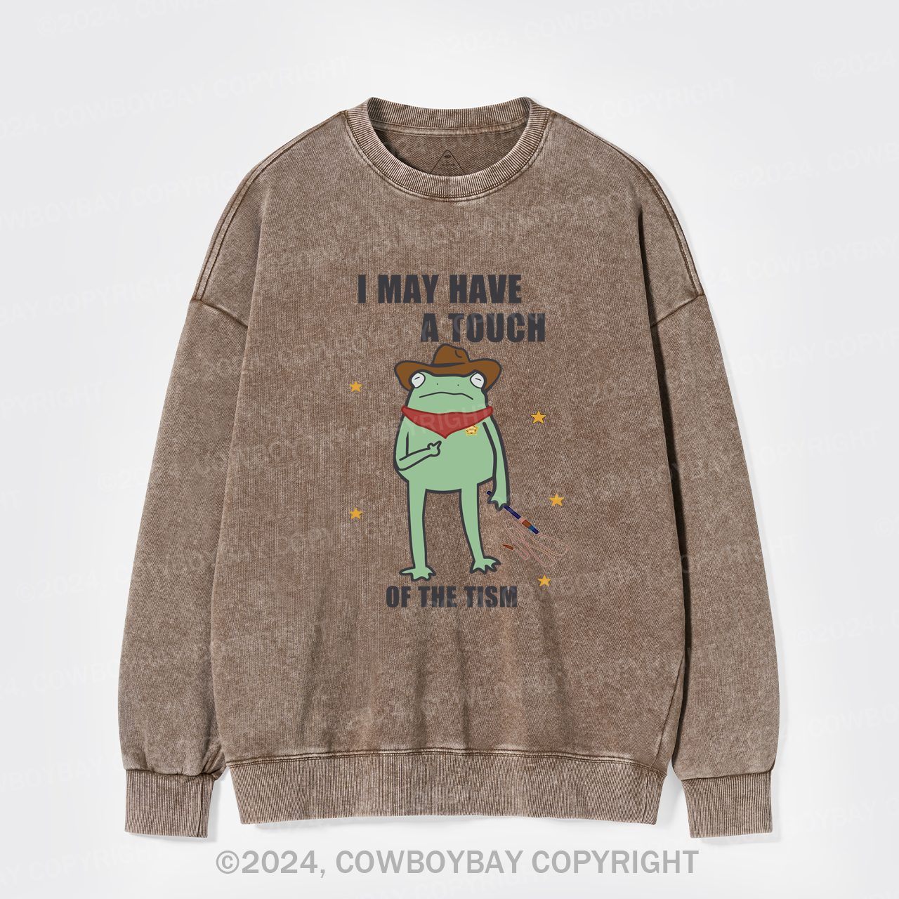 I May Have A Touch Of The Tism Washed Sweatshirts