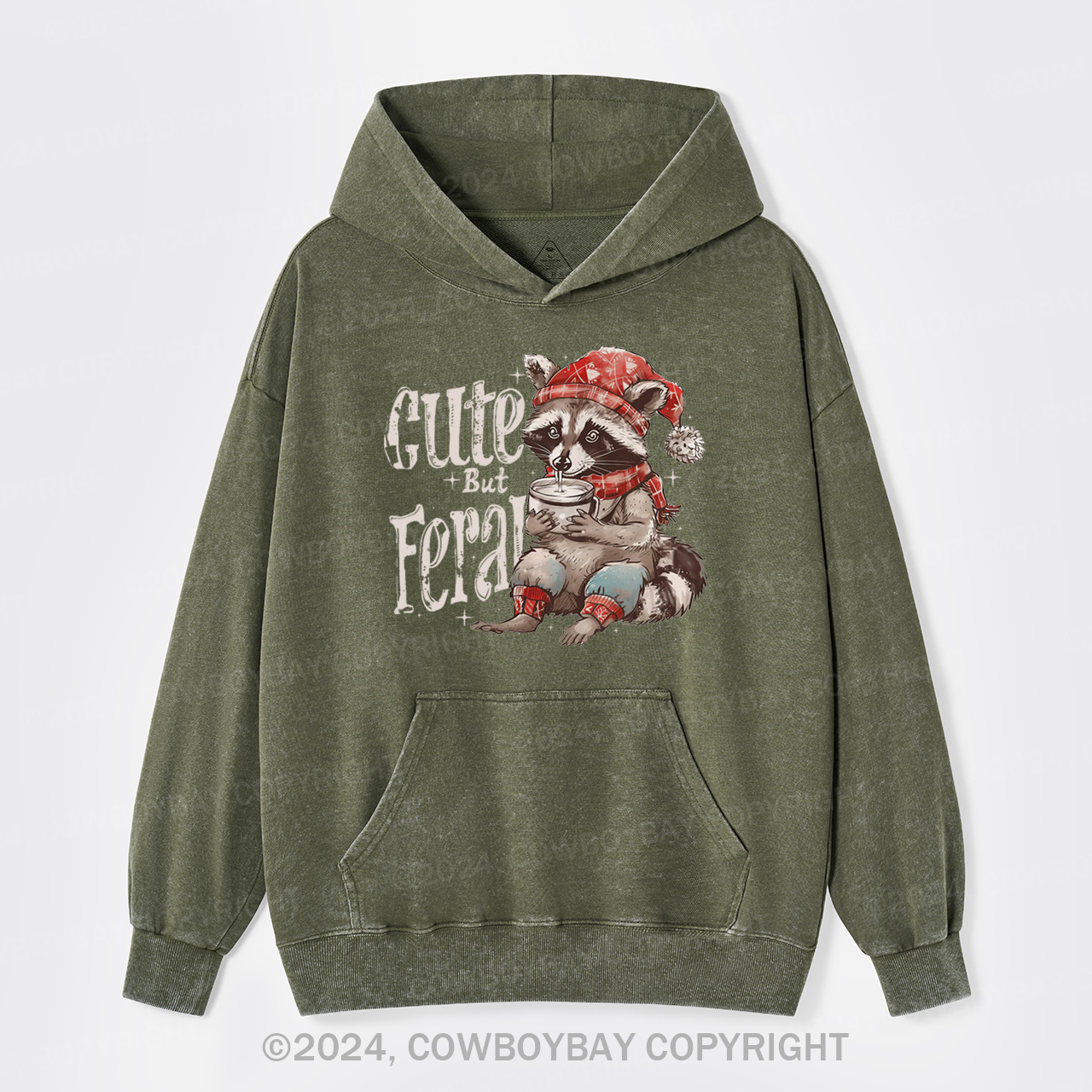 Cute But Feral Garment-Dye Hoodies