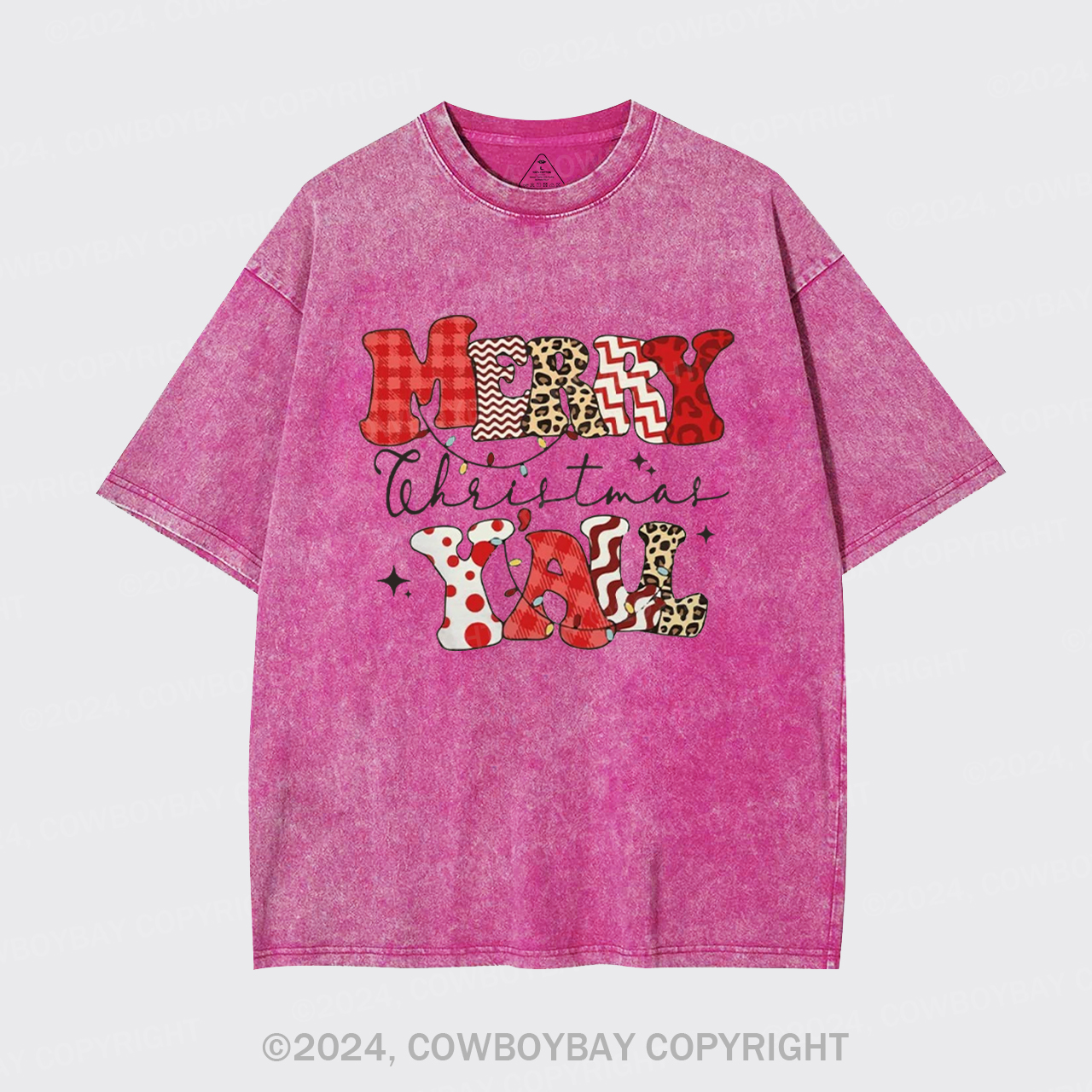 Merry Christmas Yall Garment-dye Tees