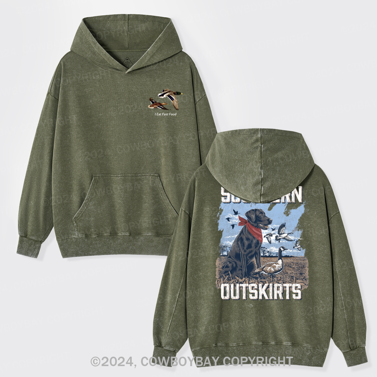 I Eat Fast Food Garment-Dye Hoodies