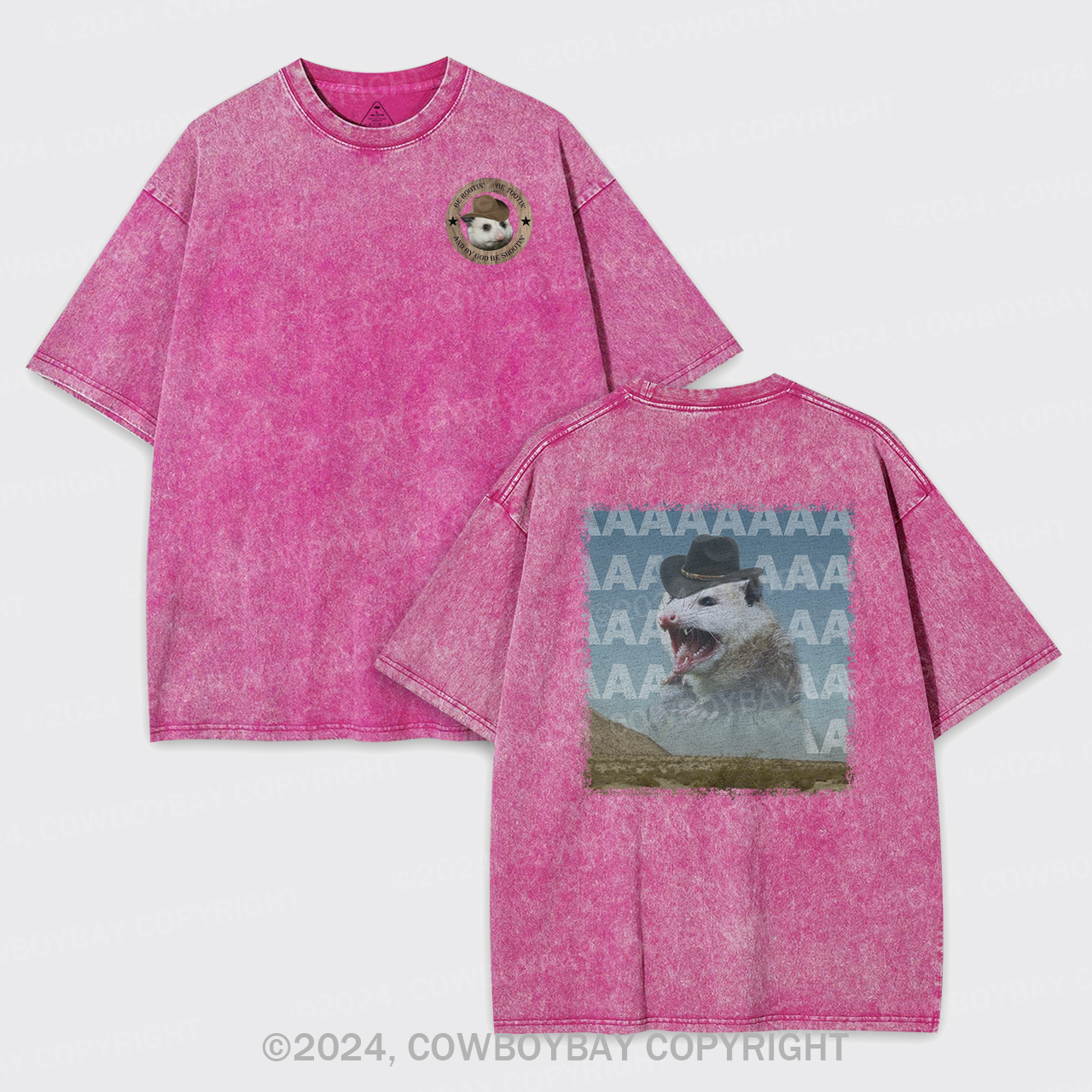 Be Rootin Be Tootin Be Shootin Possum Garment-dye Tees