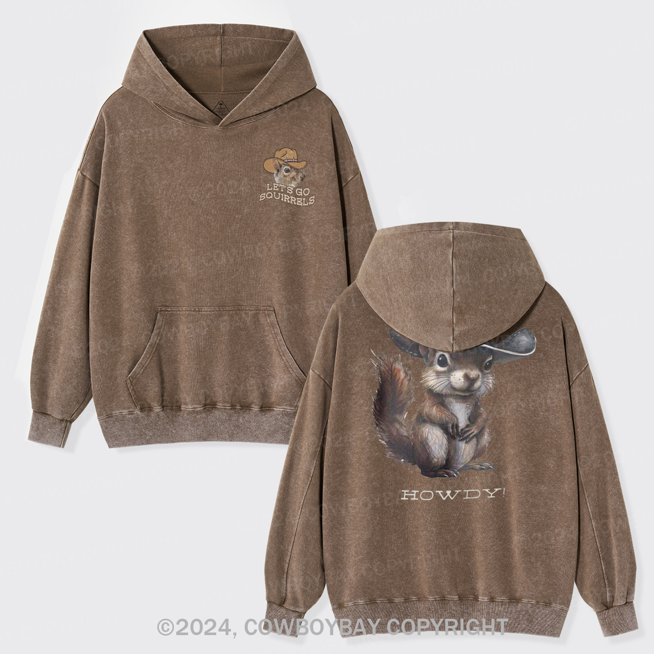 Let's Go Squirrels Garment-Dye Hoodies