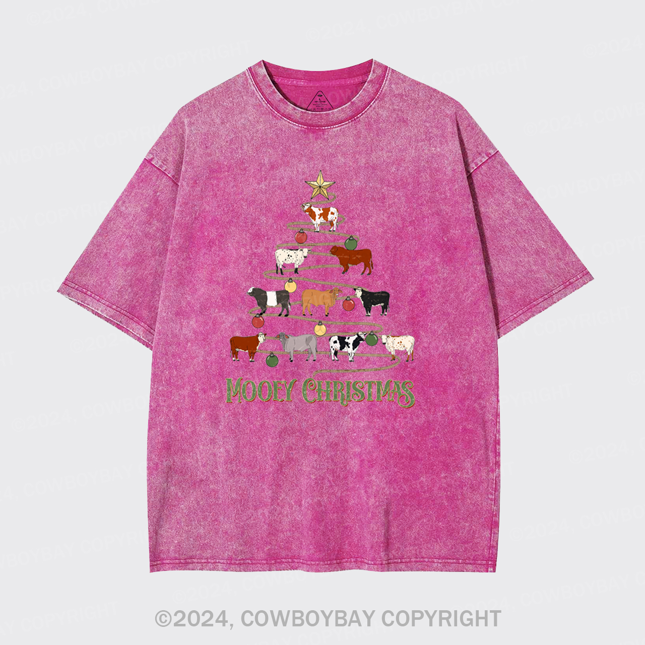 Mooey Christmas Garment-dye Tees