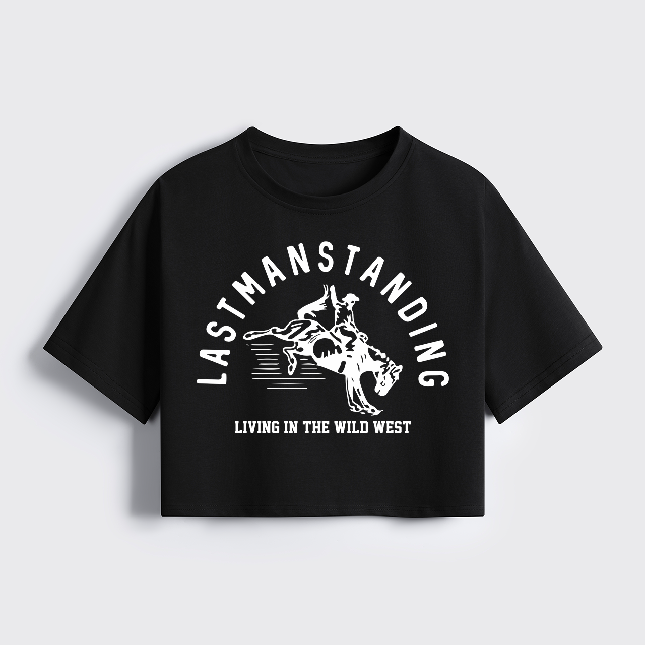 Last Man Standing Living In The Wild West Cropped Boxy Tee