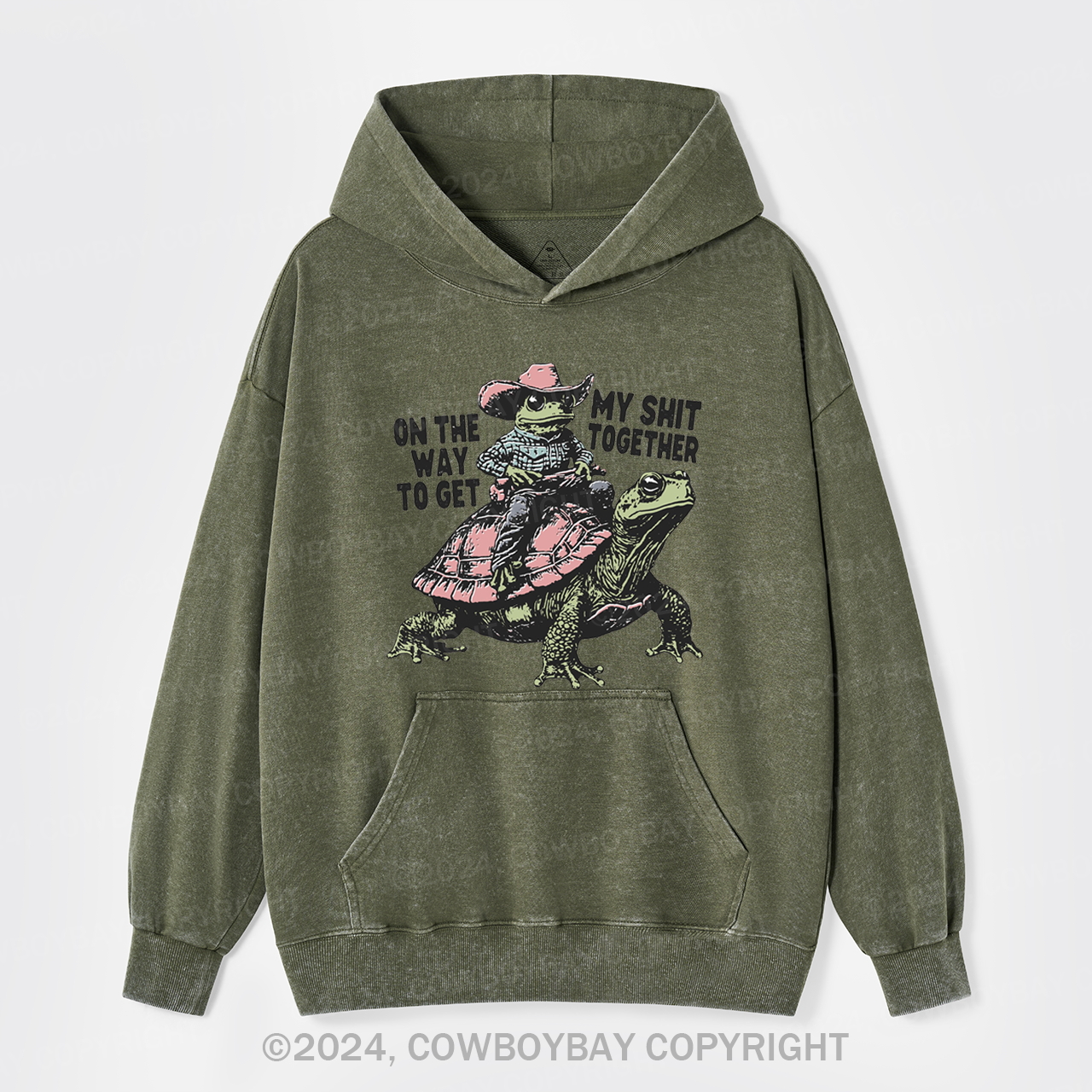 On The Way To Get My Shit Together Garment-Dye Hoodies