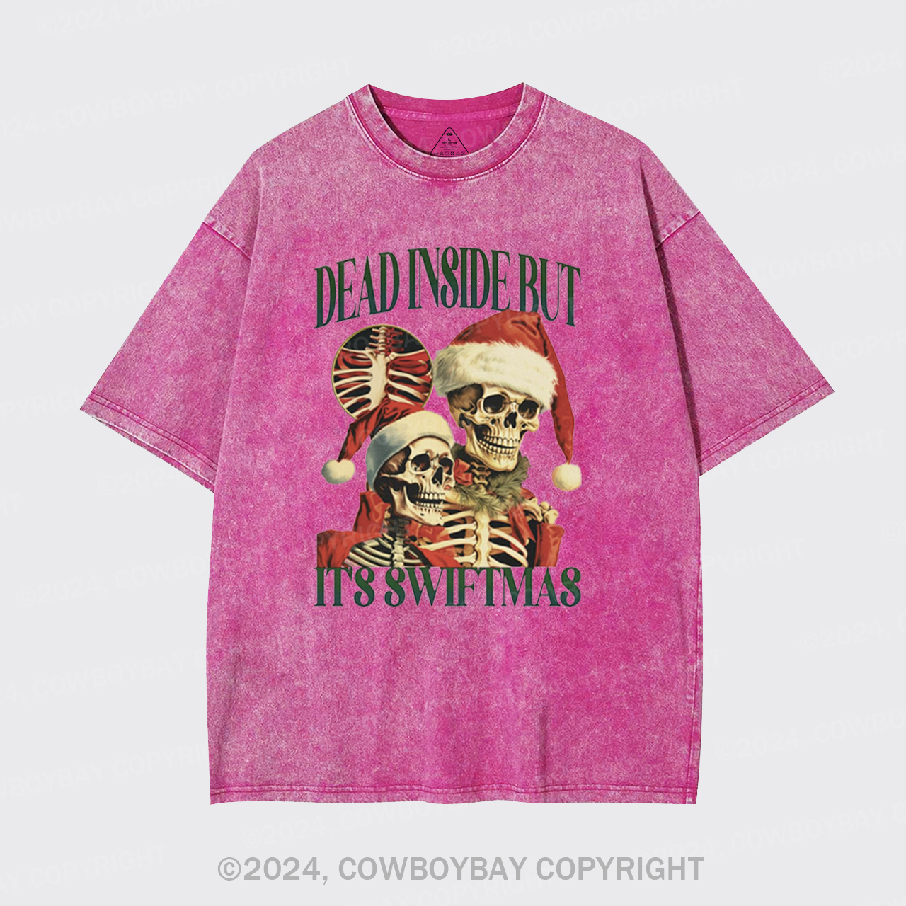 Dead Inside But It's Swiftmas Garment-dye Tees