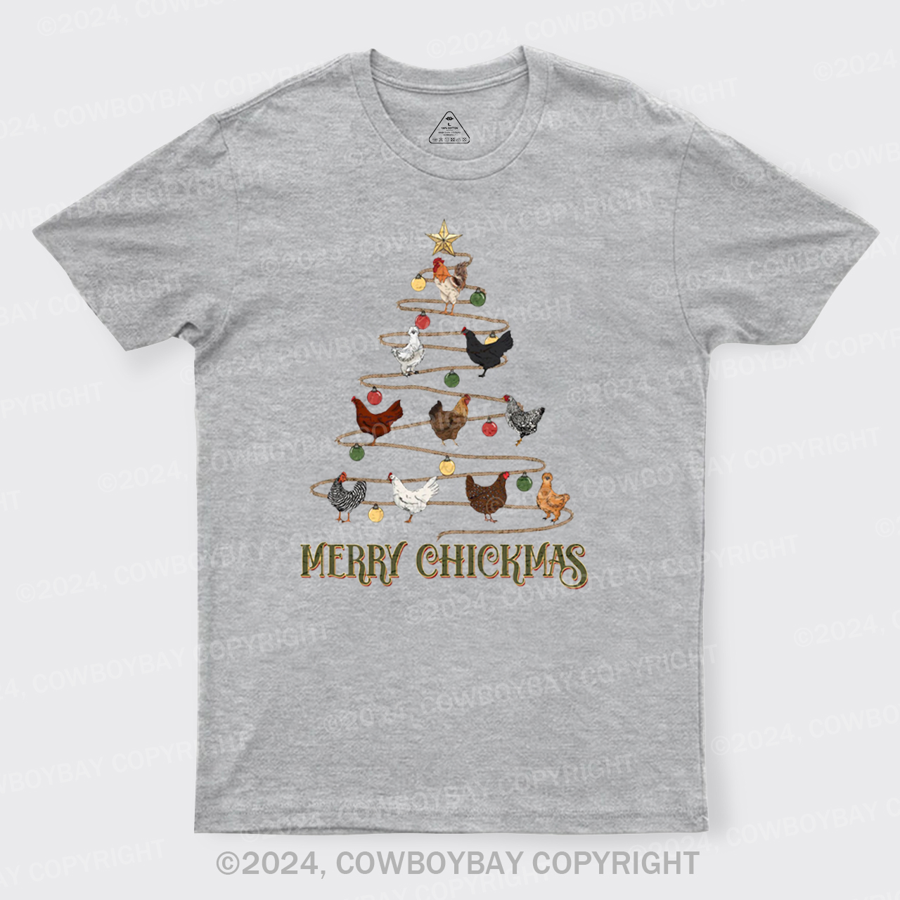 Christmas Chicken Vintage T-Shirts