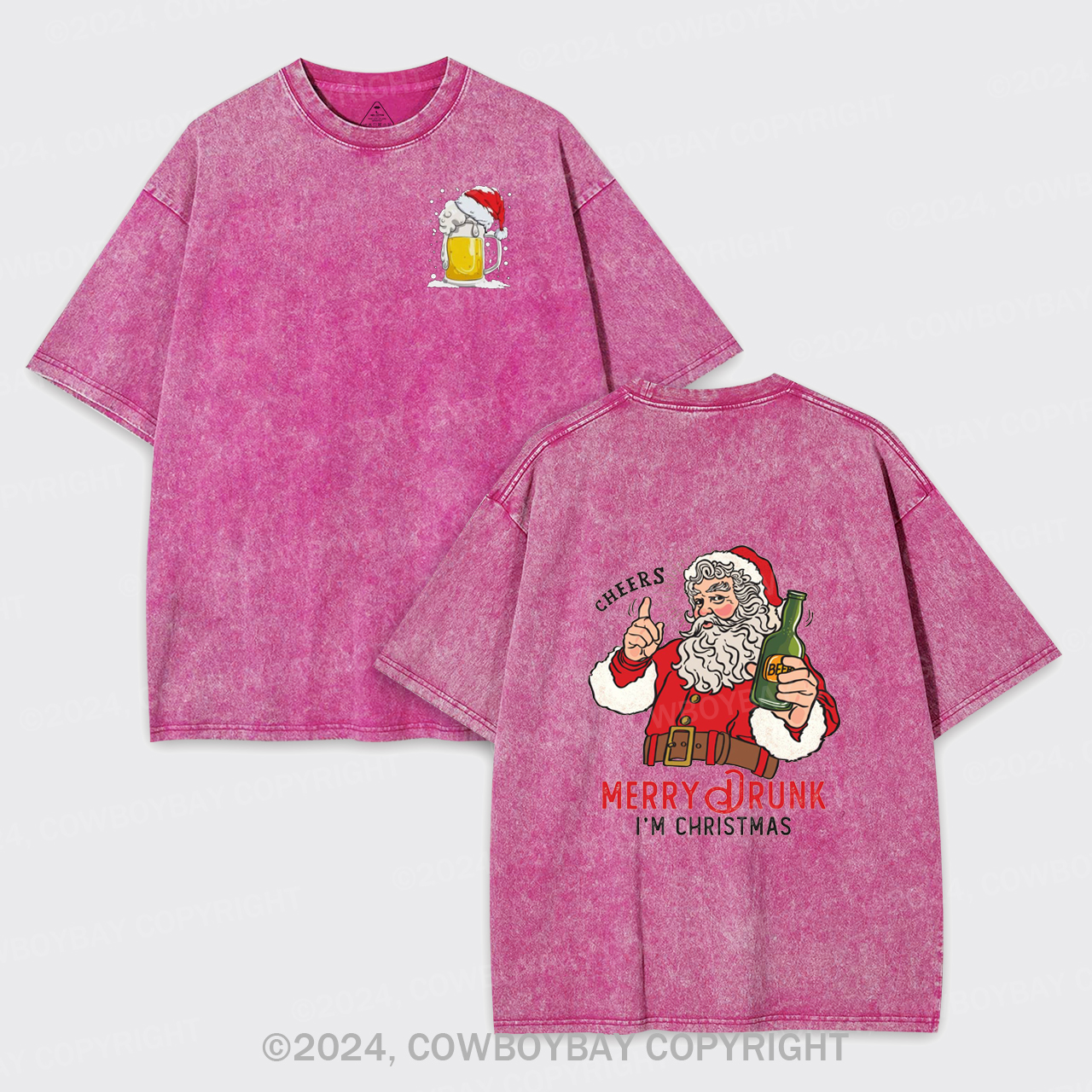 Merry Drunk,I'm Christmas-Santa Garment-dye Tees