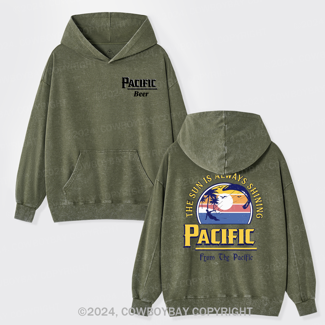 Pac��fic Beer Garment-Dye Hoodies