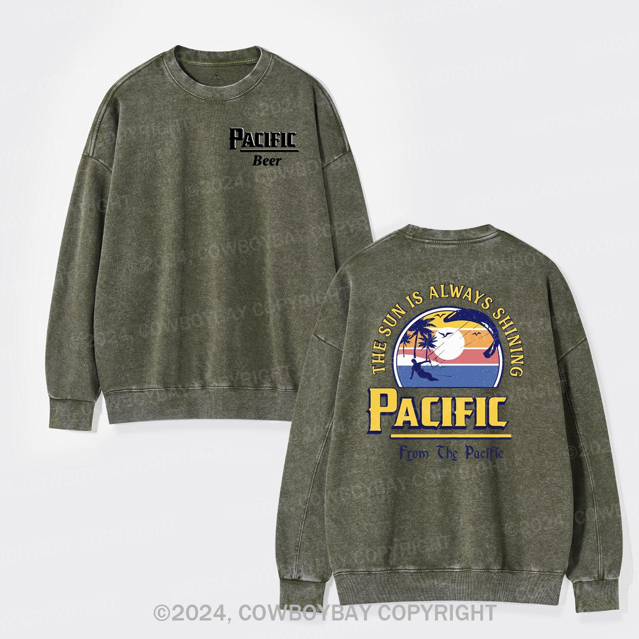 Pac��fic Beer Washed Sweatshirts