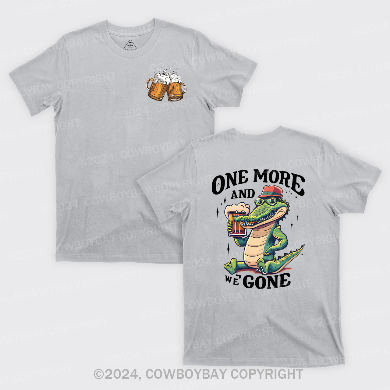A Crocodile Drinking Beer T-Shirts