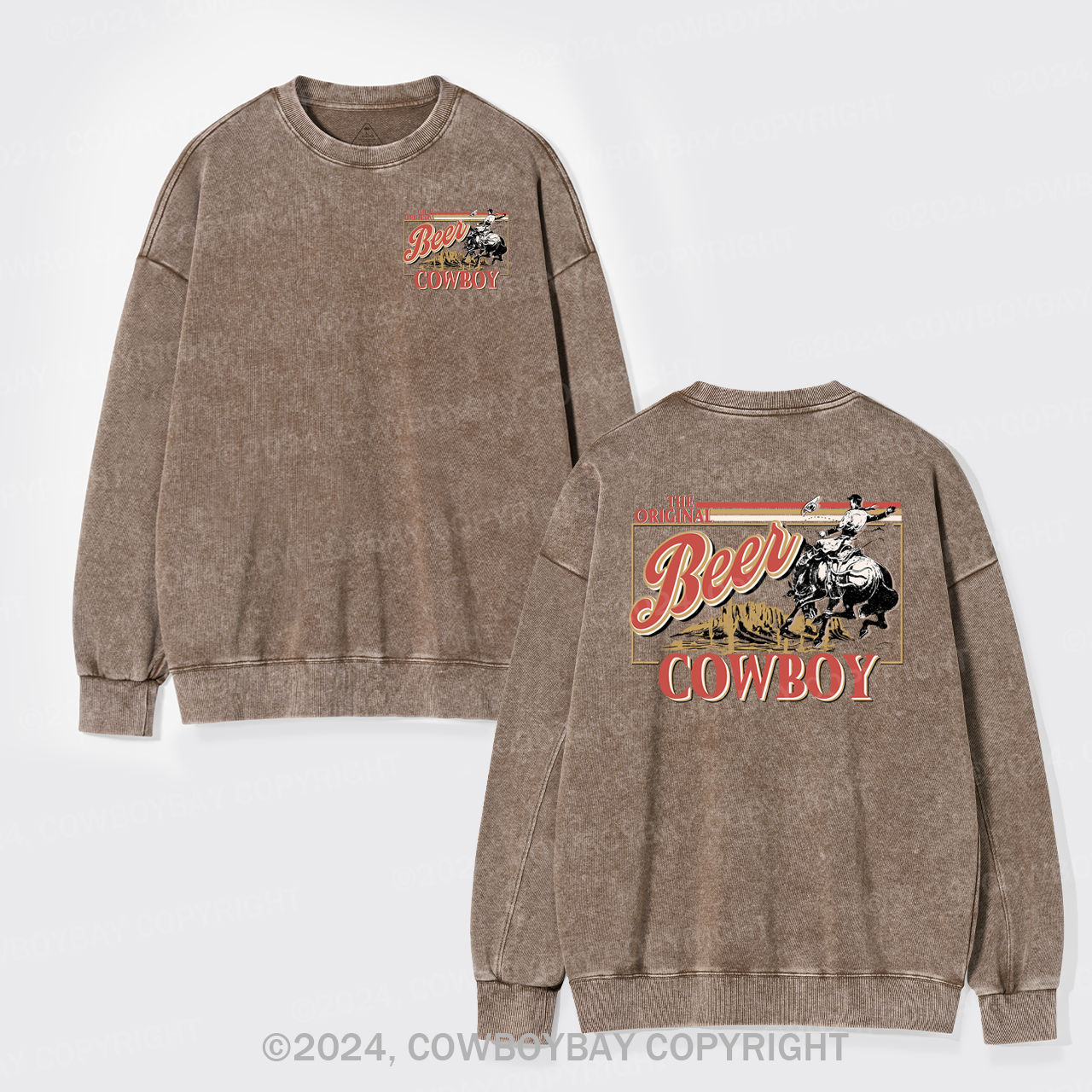 The Original Cowboy Men's Beer Washed Sweatshirts