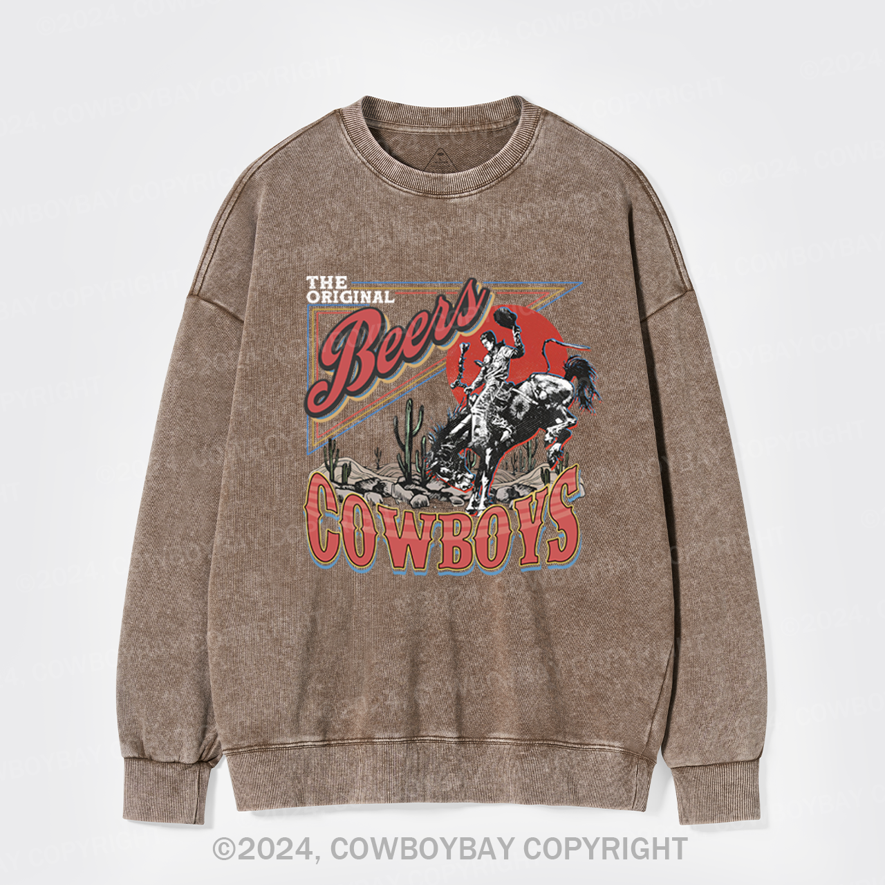 The Beers Rodeo Of Cowboys Washed Sweatshirts