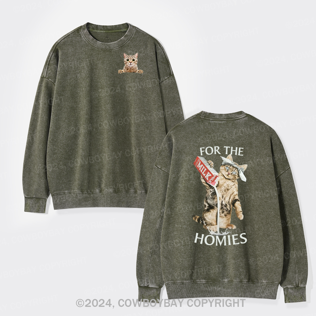 For The Homies Washed Sweatshirts