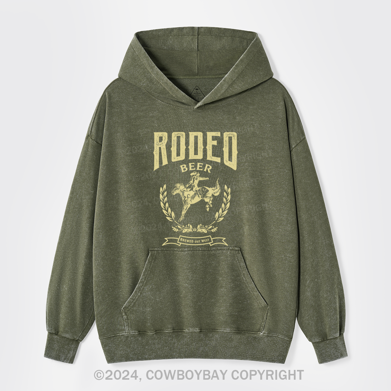 Rodeo Beer Garment-Dye Hoodies