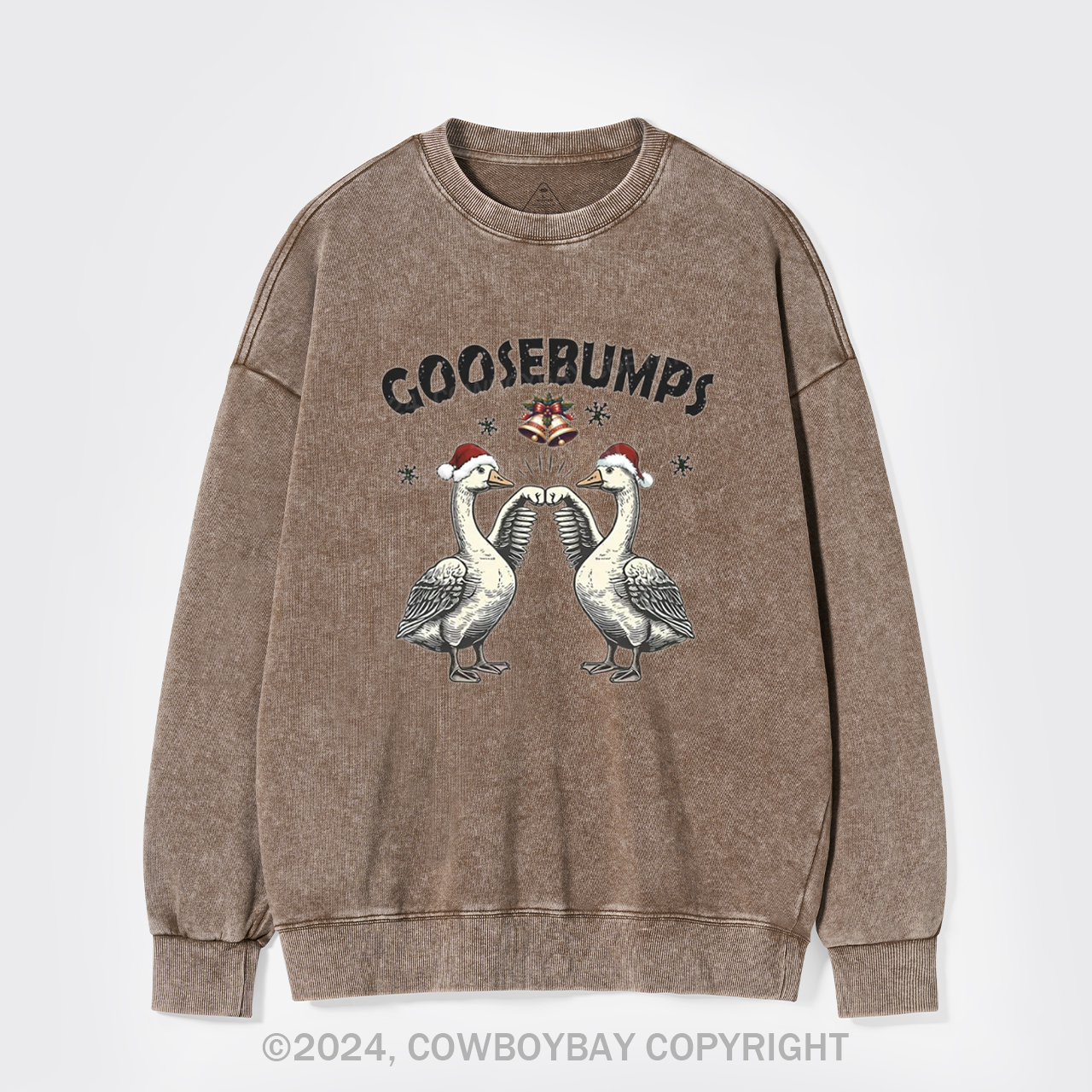 Goose Bumps For Christmas Washed Sweatshirts
