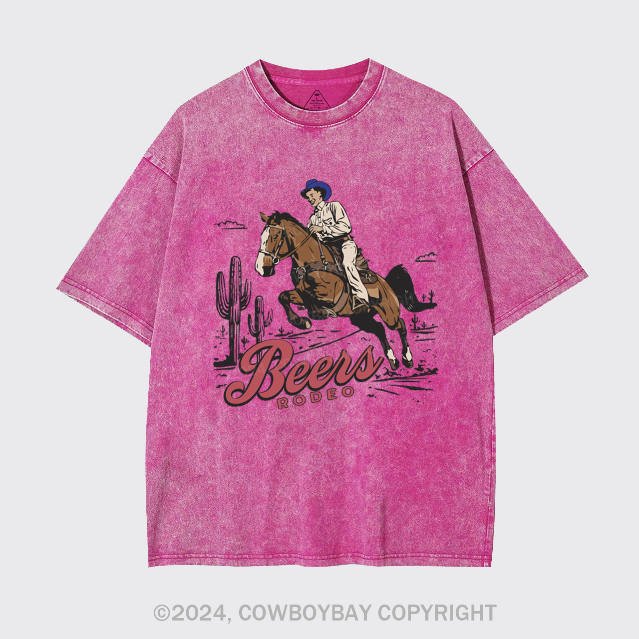 Vintage 90s Beers Retro Cowboy Garment-dye Tees