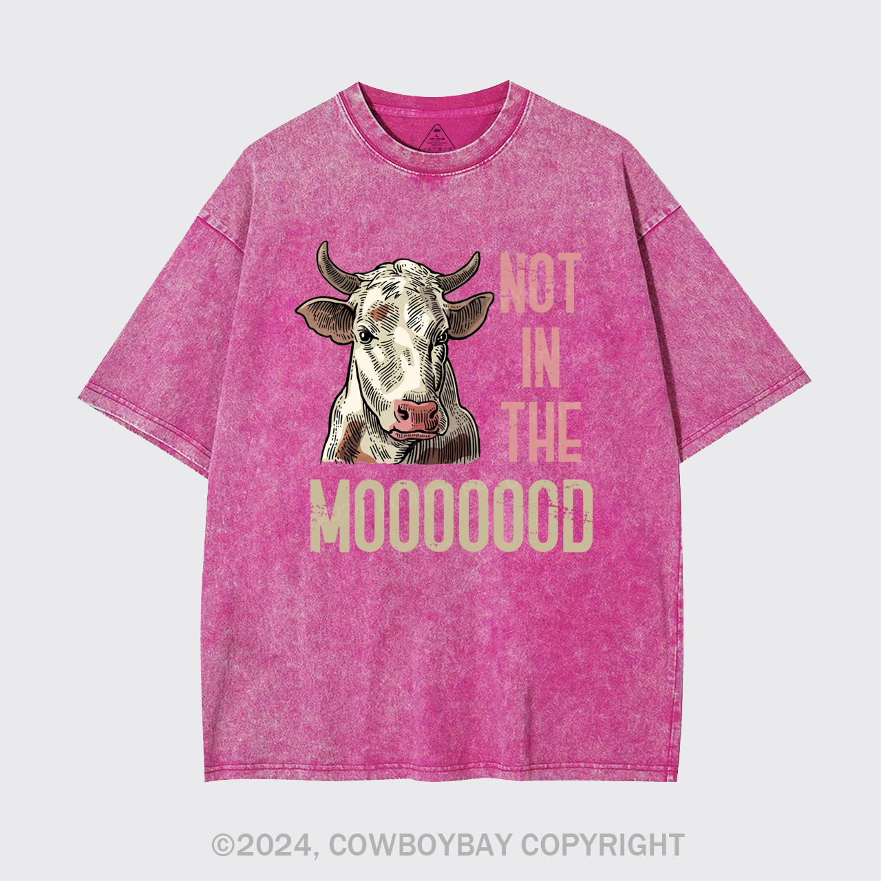 Funny Farmer Quote Cow Garment-dye Tees