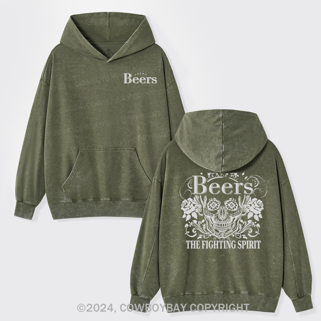Beer Fighting Spirit Garment-Dye Hoodies