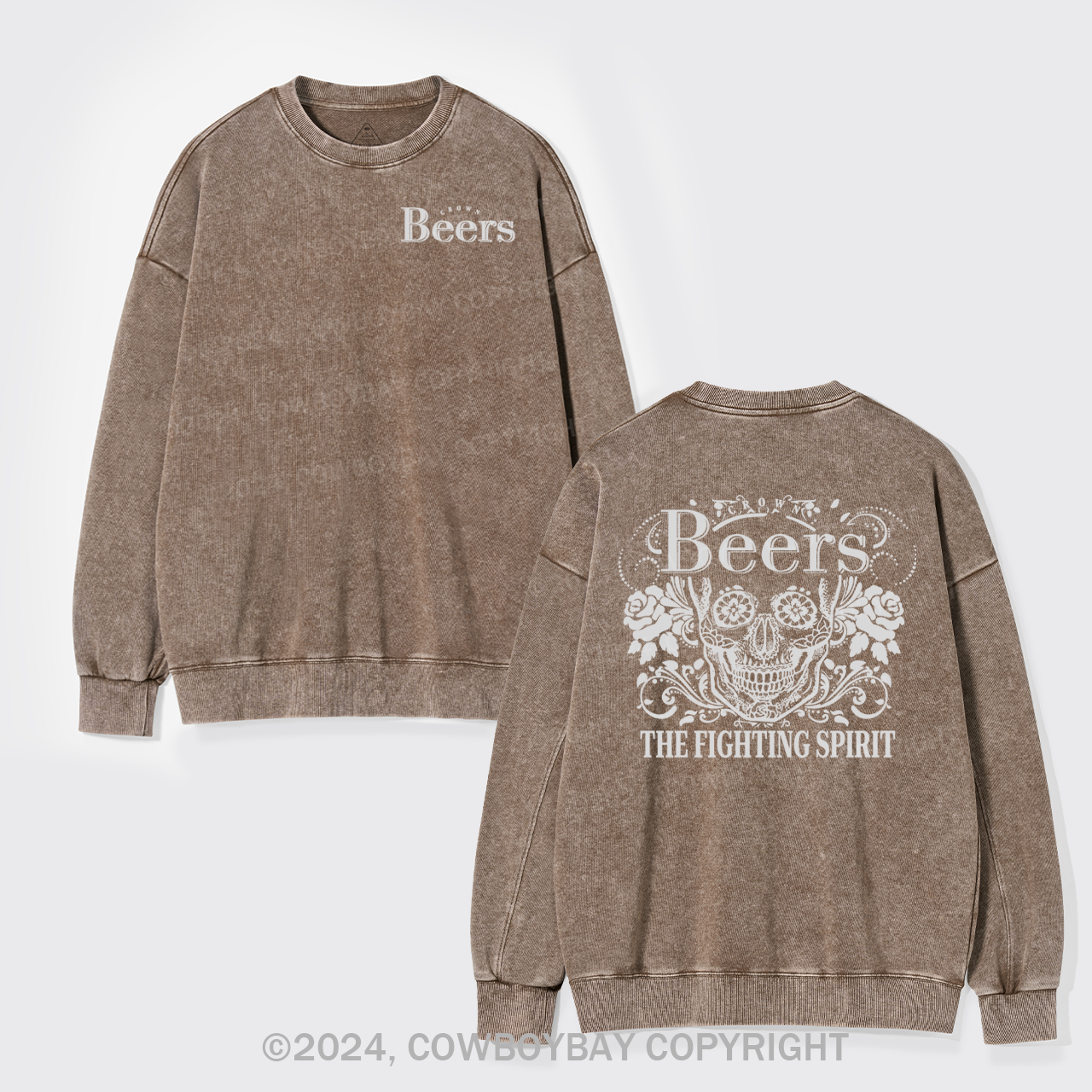 Beer Fighting Spirit Washed Sweatshirts