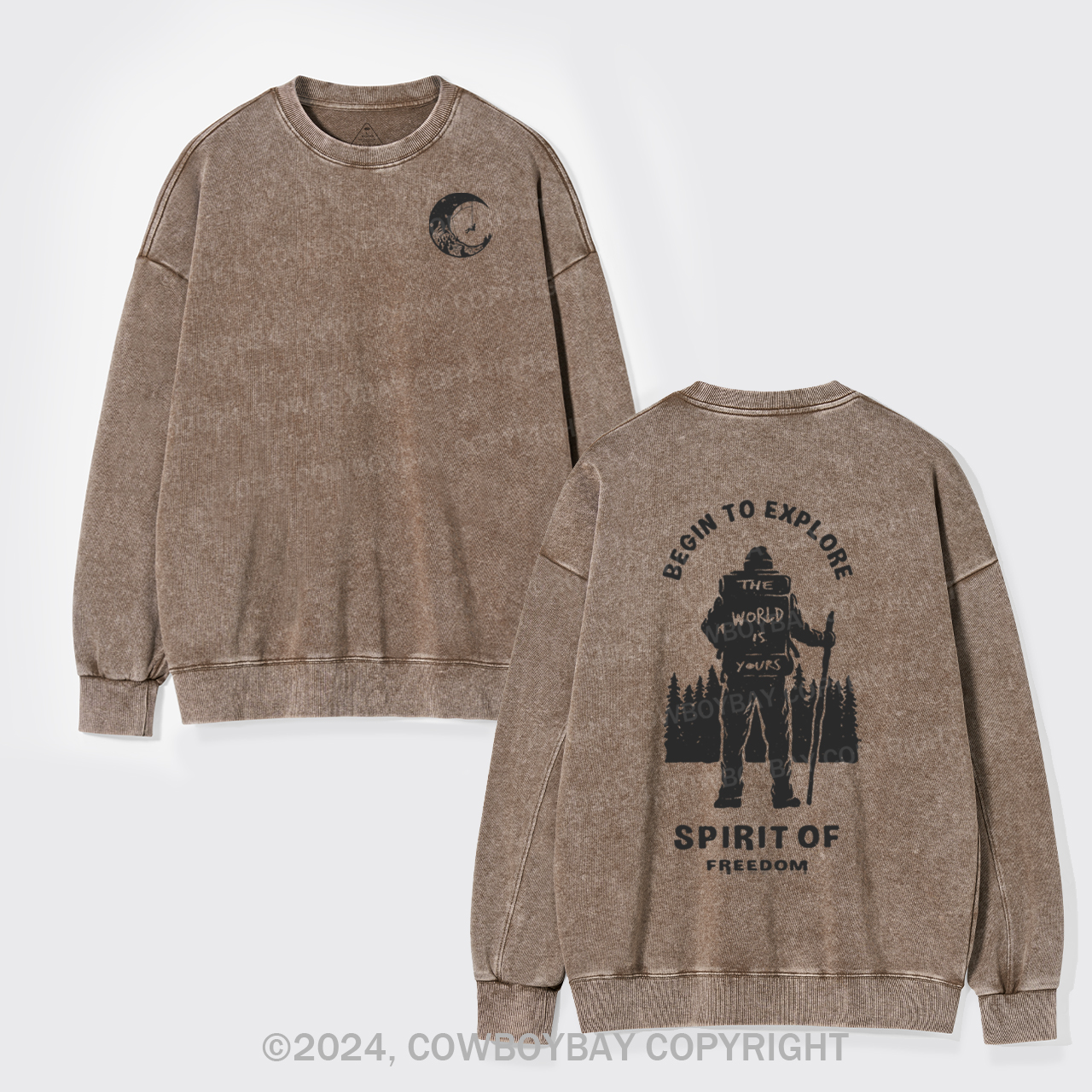 Climber's Sky Washed Sweatshirts