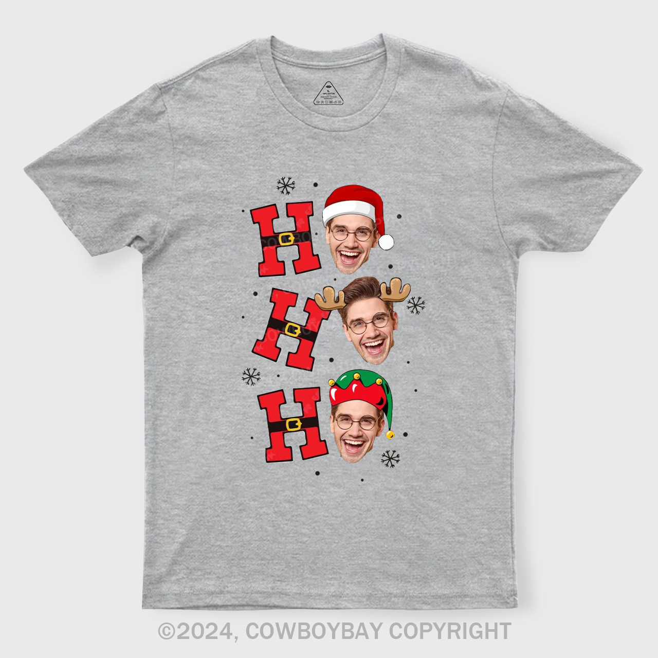 Custom Photos Face Christmas T-Shirts