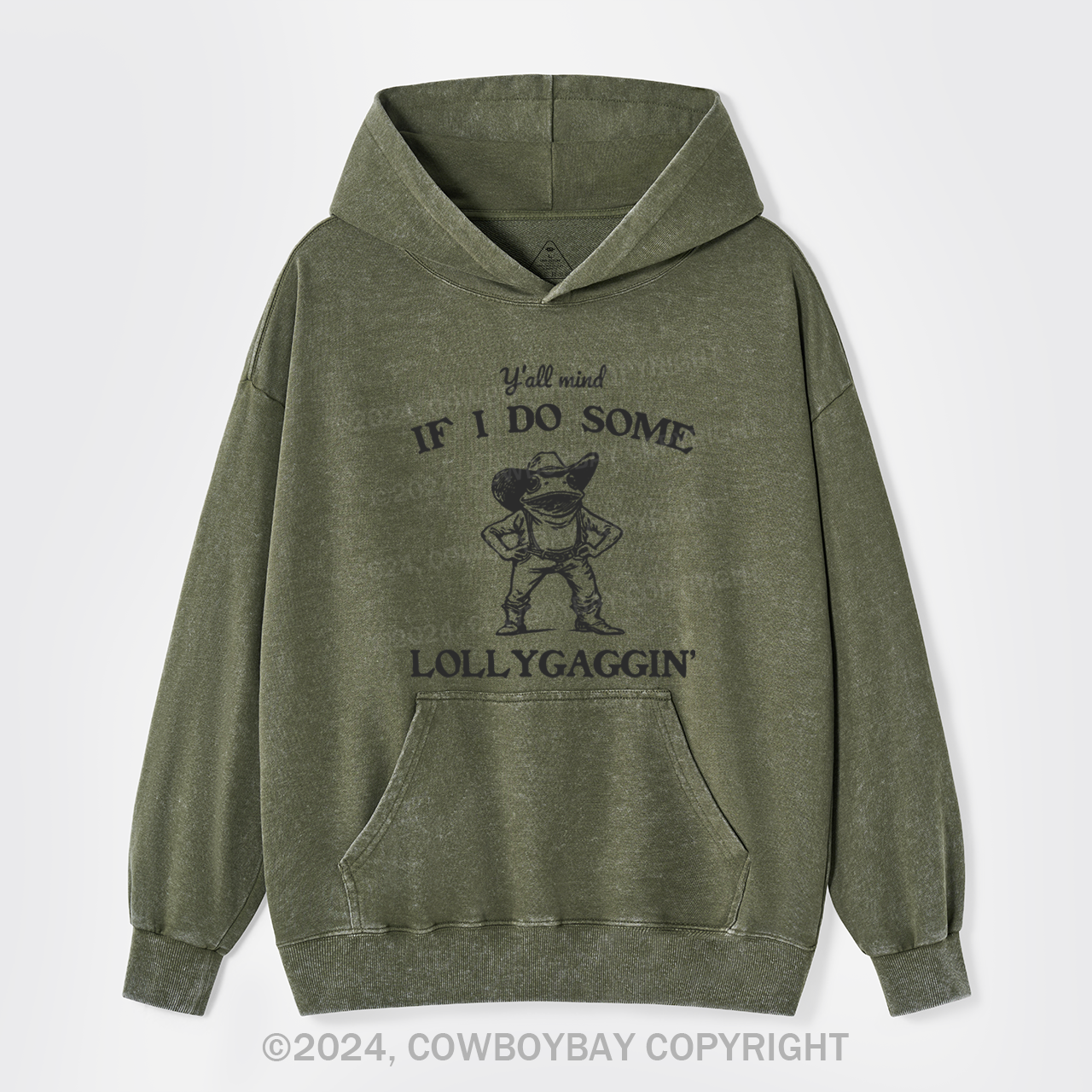 Y'all Mind If I Do Some Lollygaggi Garment-Dye Hoodies
