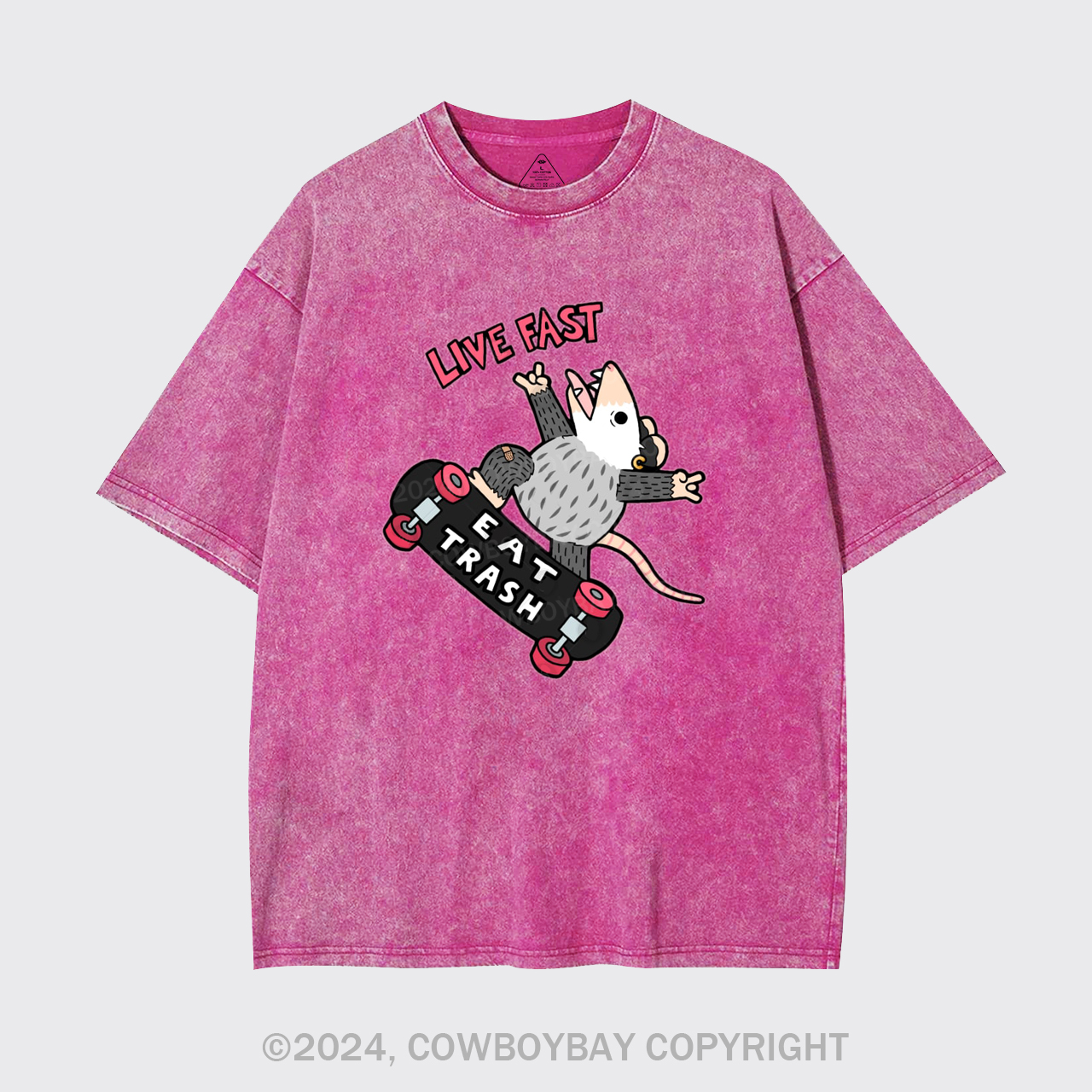 Live Fast Eat Trash Garment-dye Tees