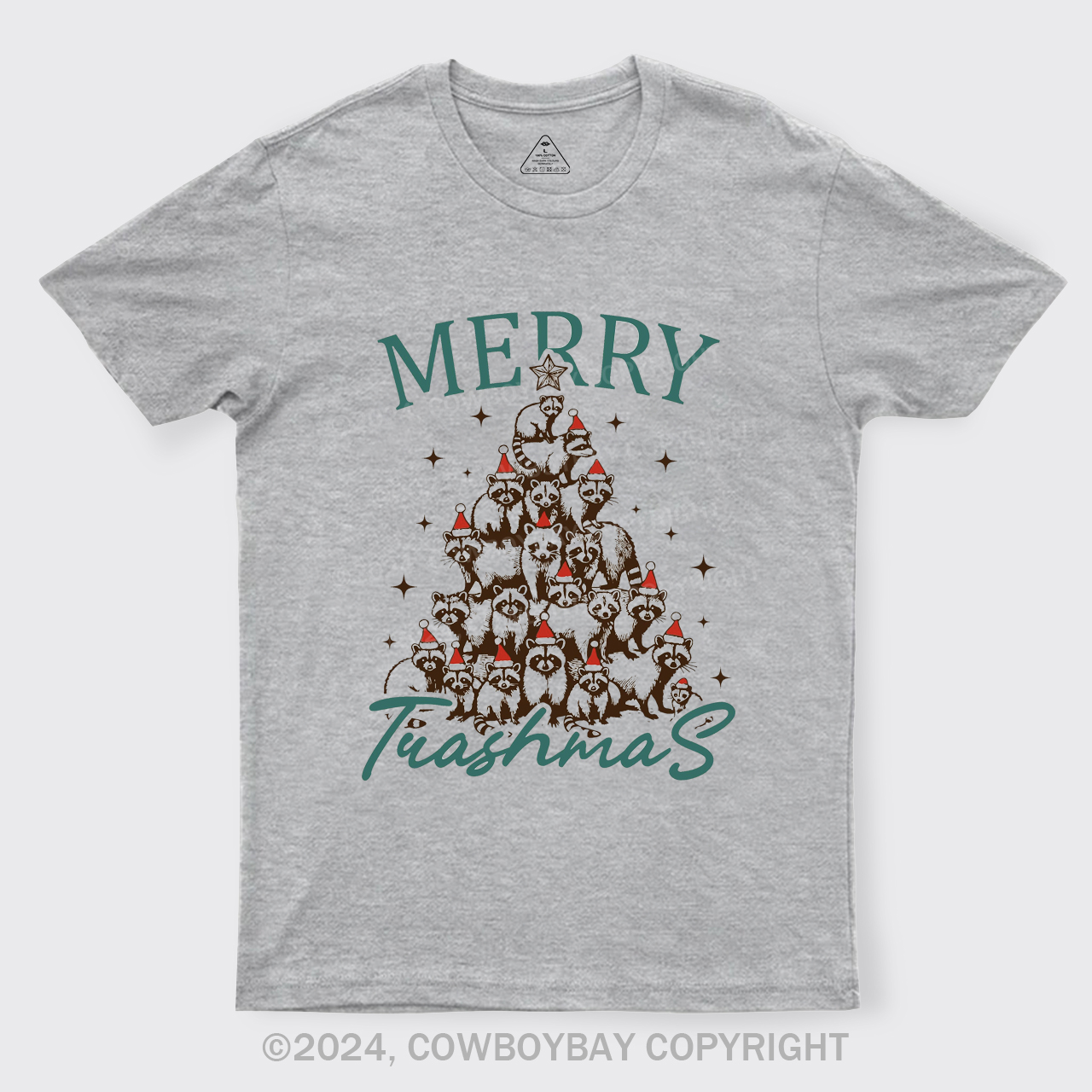 Christmas Feral Raccoon Tree T-Shirts