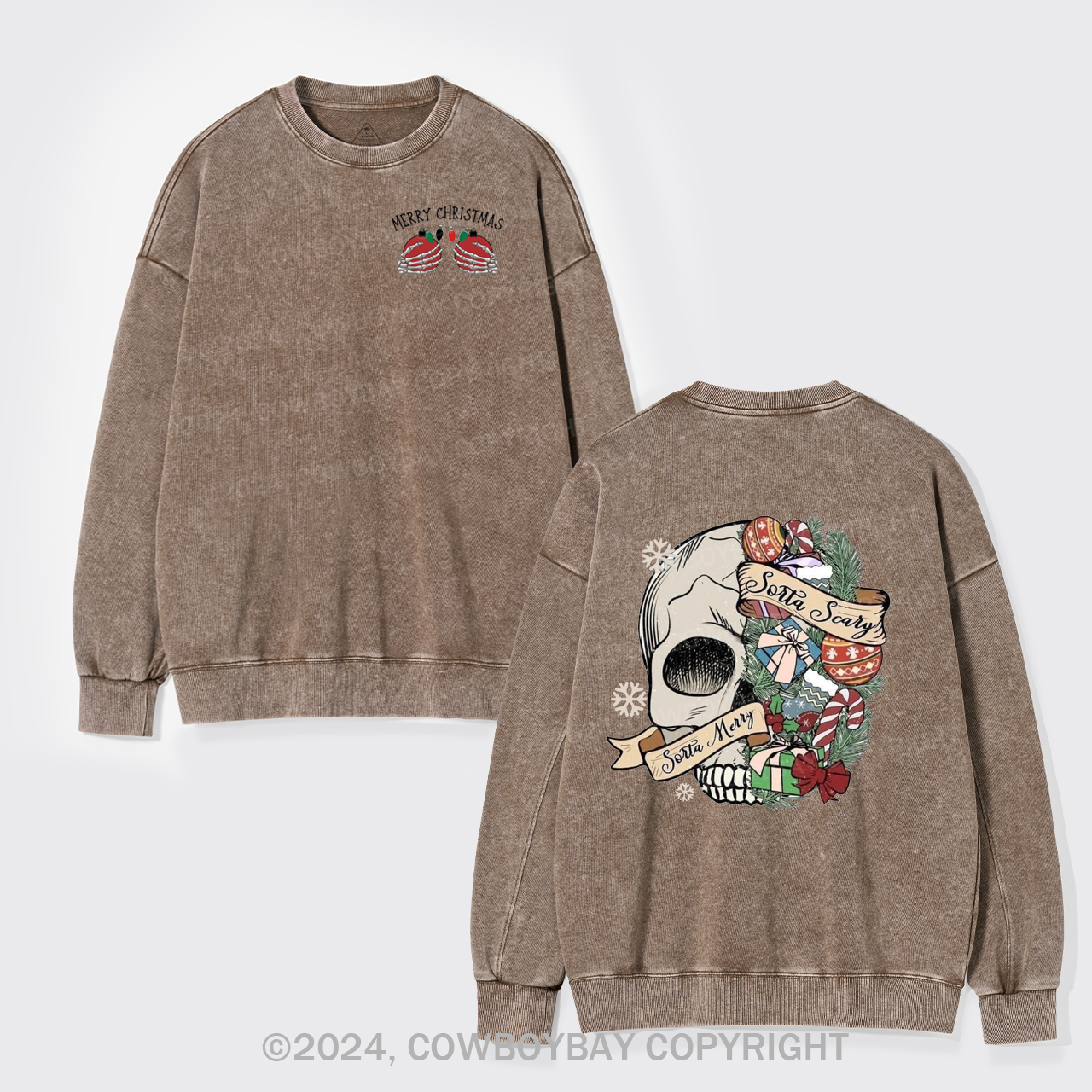 Merry Christmas Washed Sweatshirts