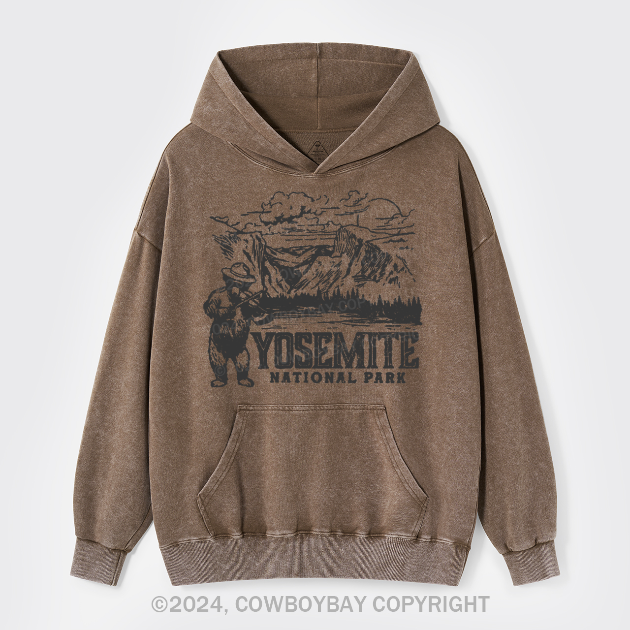 Hiking In Yosemite National Park Garment-Dye Hoodies