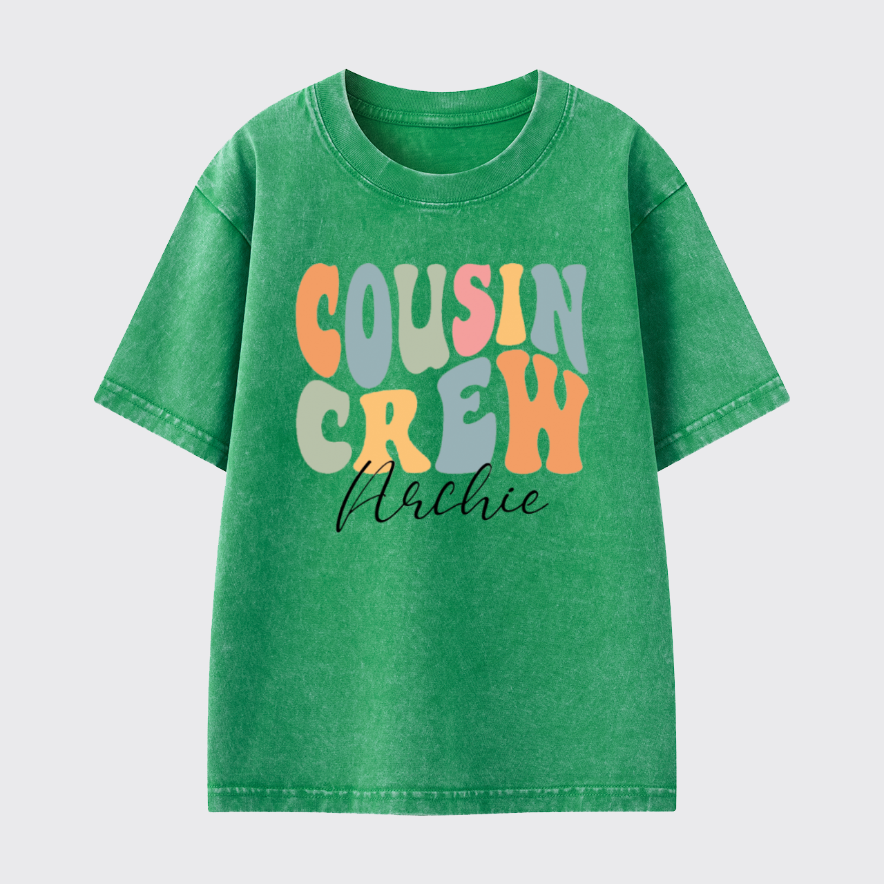 Personalized Cousin Crew Washed Toddler T-shirt