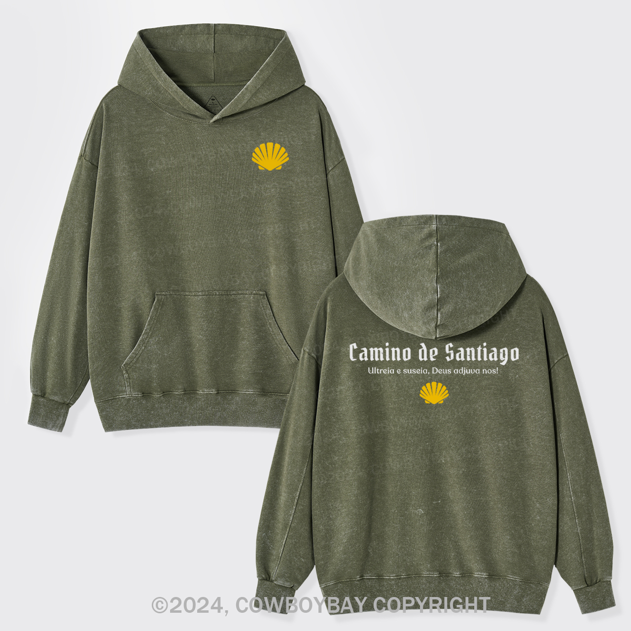 Camino De Santiago Garment-Dye Hoodies