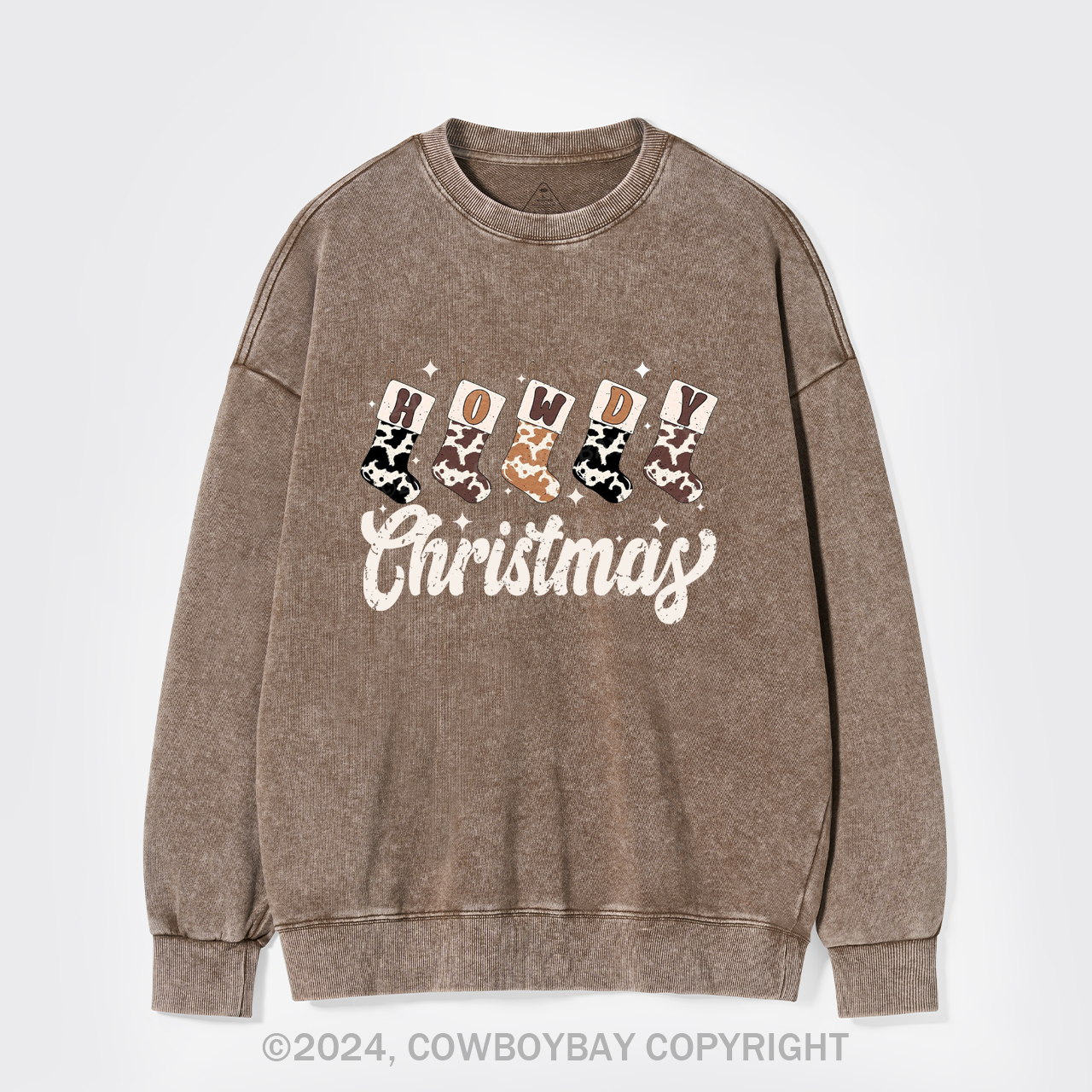 Howdy Christmas Washed Sweatshirts