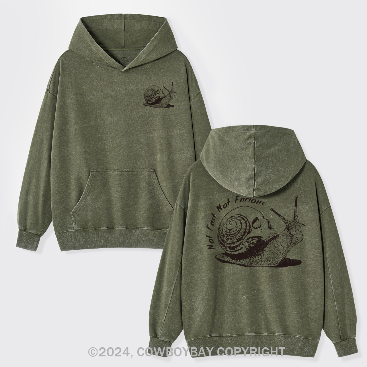 Not Fast Not Furious Garment-Dye Hoodies