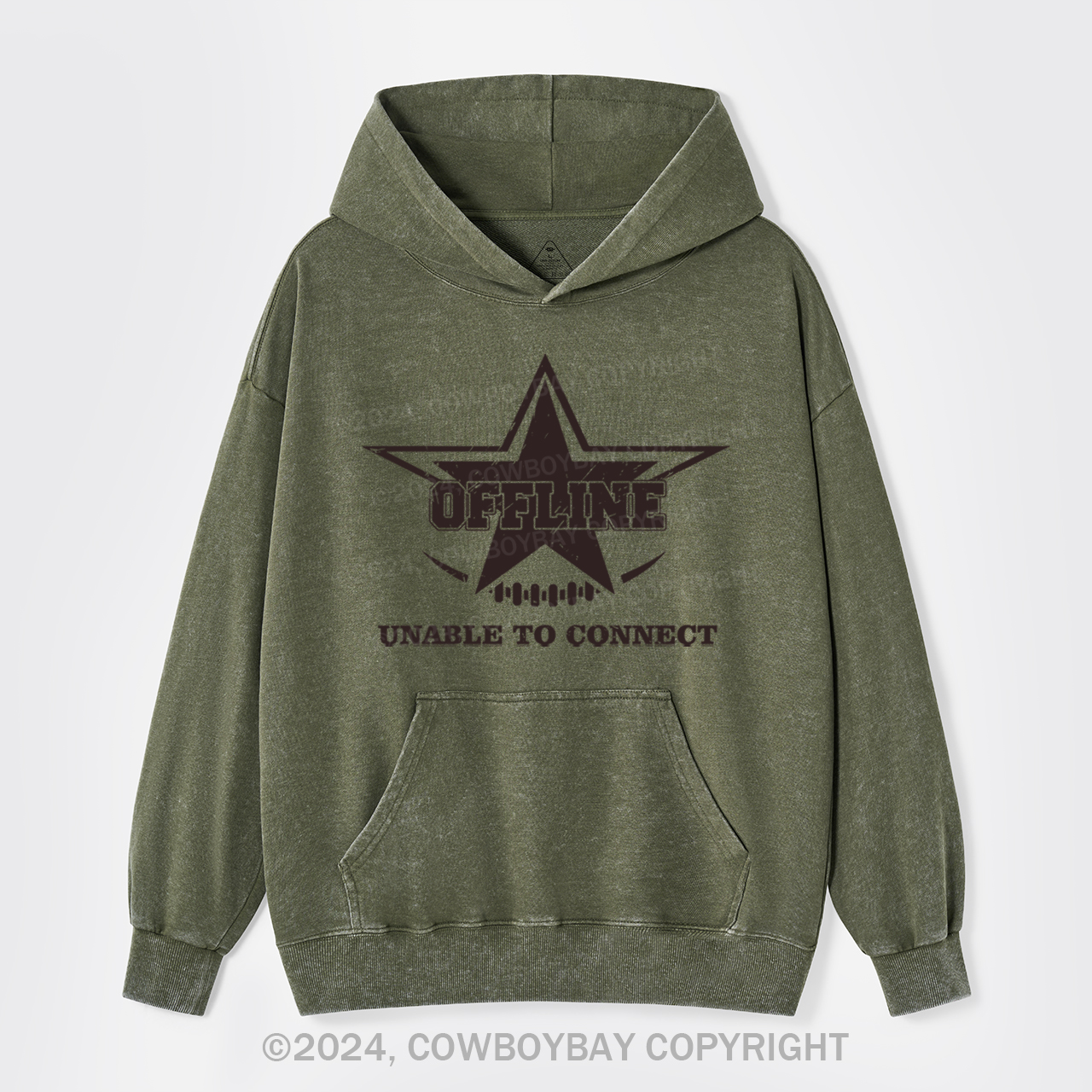 Unable To Connect Garment-Dye Hoodies